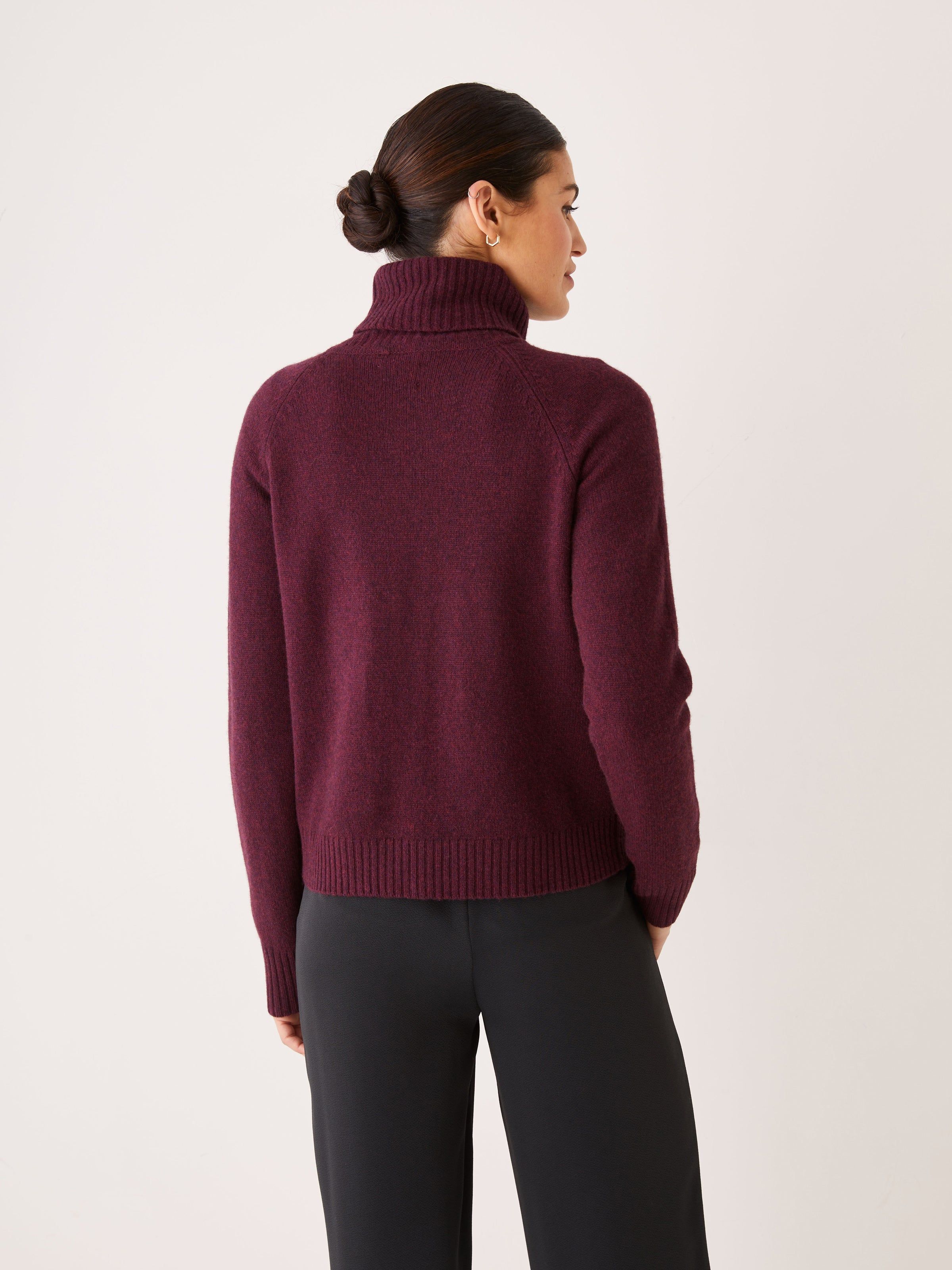 The Yak Wool Turtleneck in Dark Purple sold by Frank & Oak product image thumbnail 3