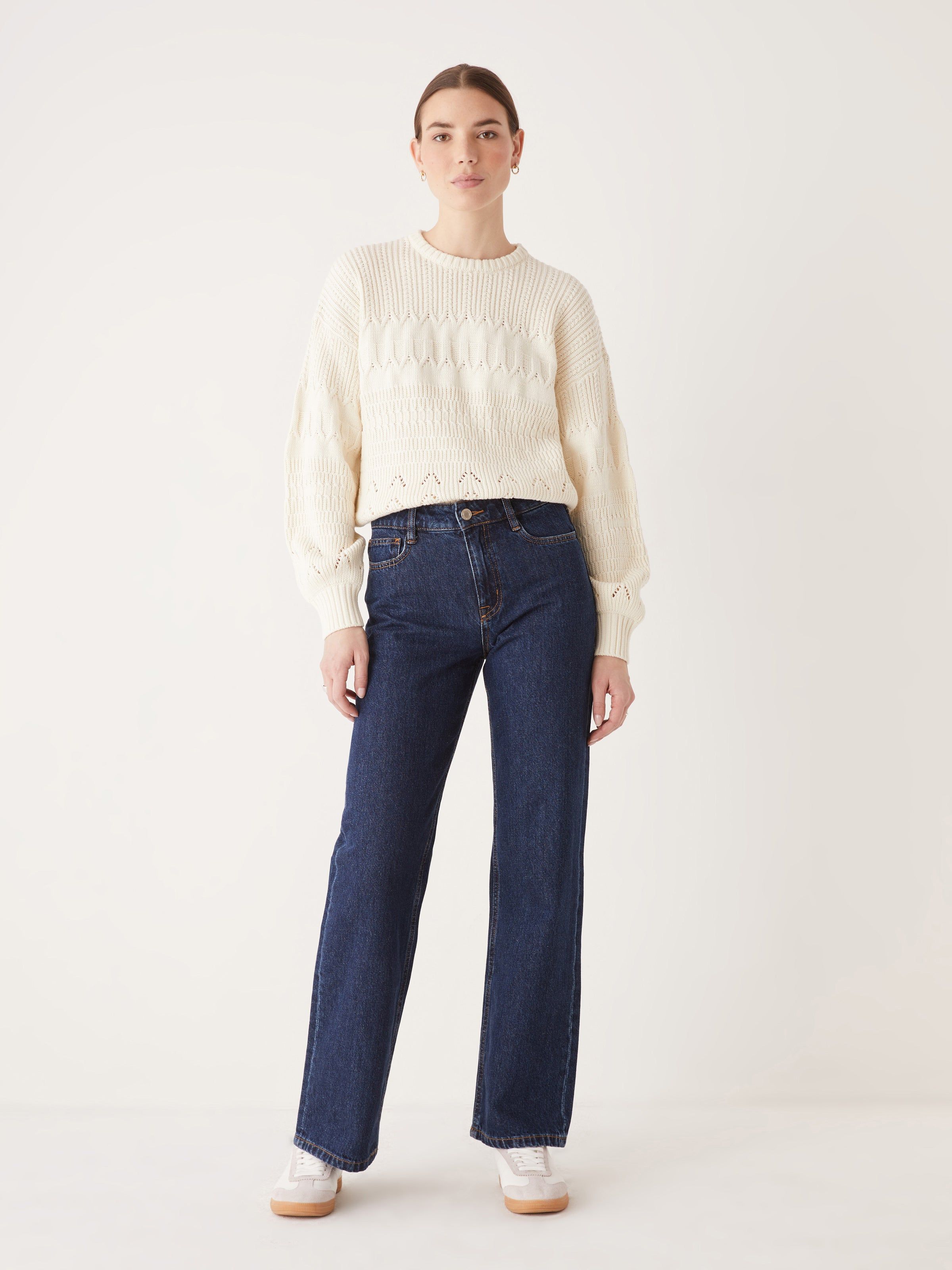 The Cable Knit Sweater in White sold by Frank & Oak product image thumbnail 3