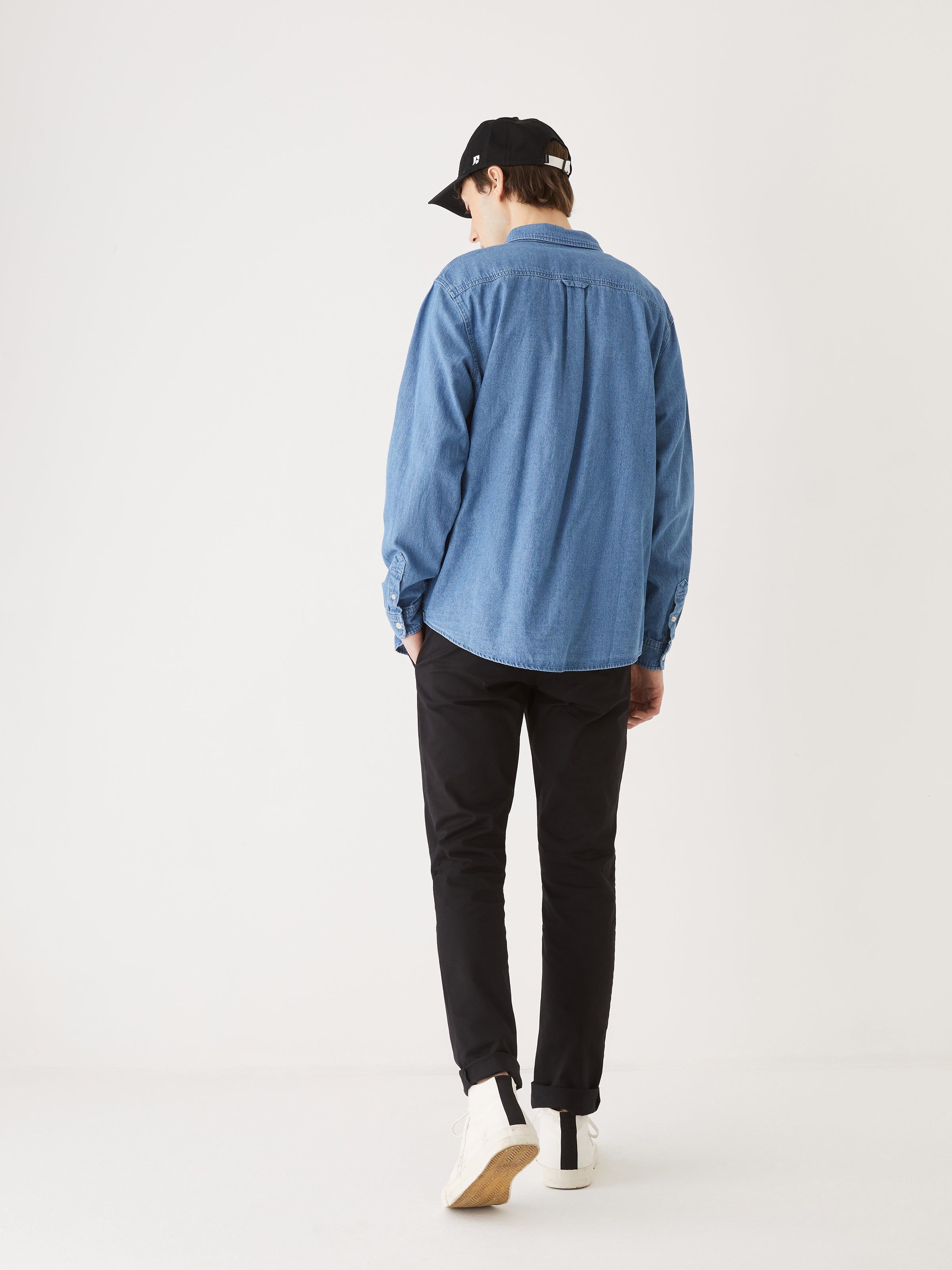 The Clark Denim Shirt in Bleached Blue sold by Frank & Oak product image thumbnail 5