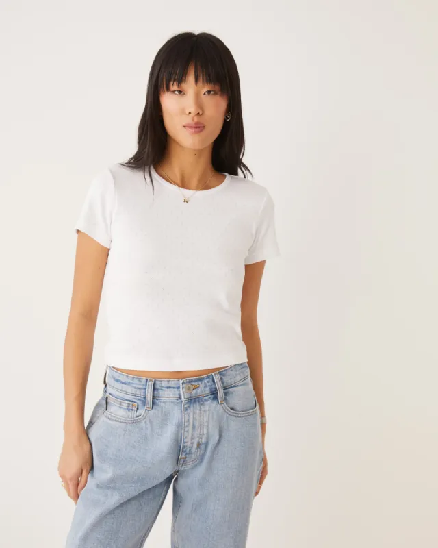 The Baby T-shirt in Bright White sold by Frank & Oak