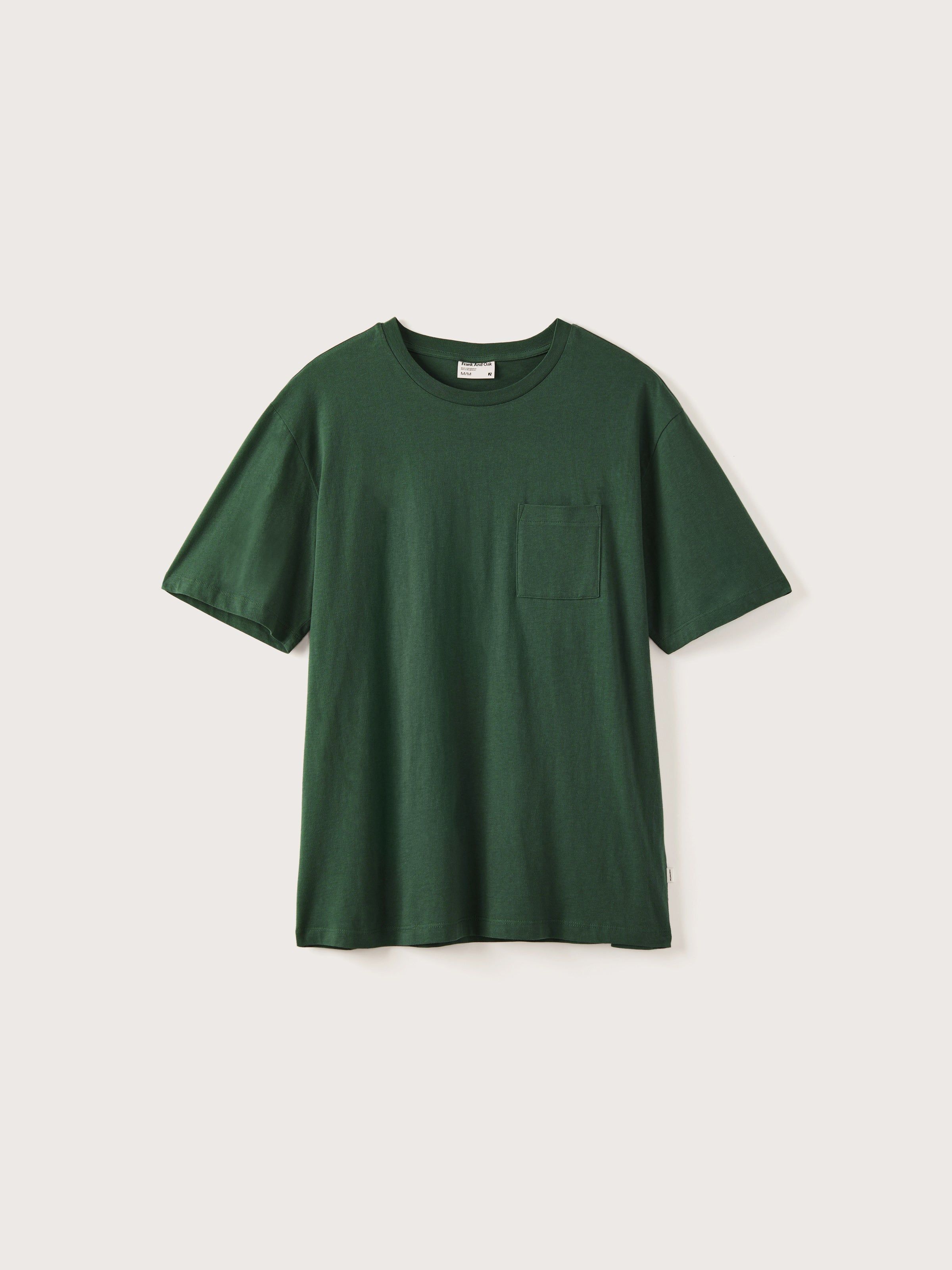 The Relaxed Fit Essential T-Shirt in Dark Green sold by Frank & Oak product image thumbnail 4