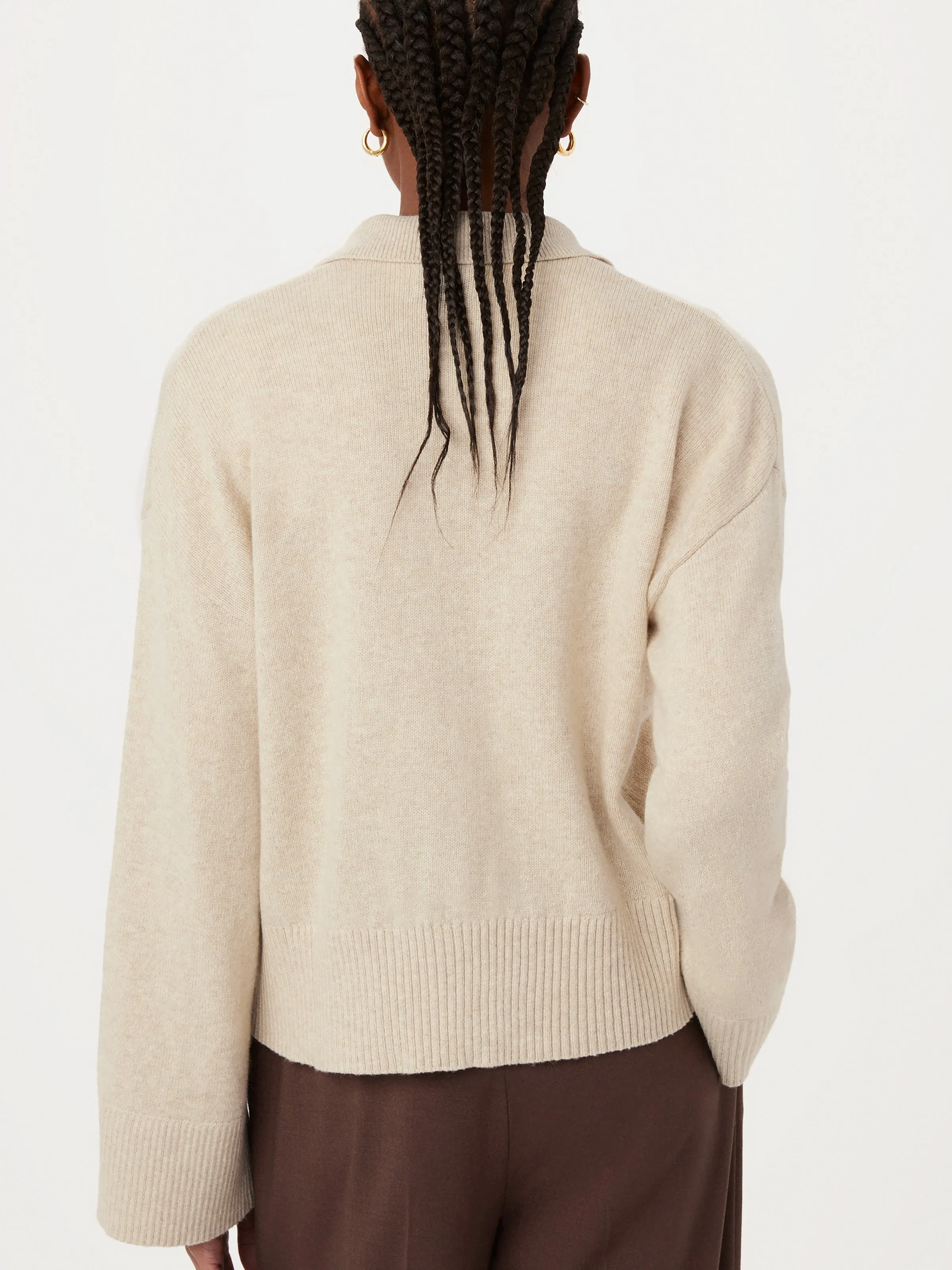The Bell Sleeve Button Up Sweater in Cream sold by Frank & Oak product image thumbnail 3
