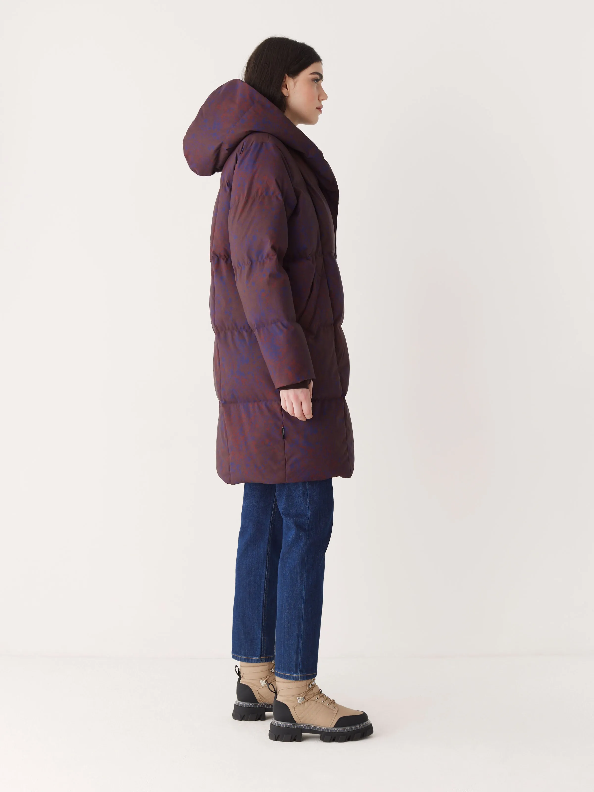 The Hygge Puffer Coat in Burgundy sold by Frank & Oak product image thumbnail 4
