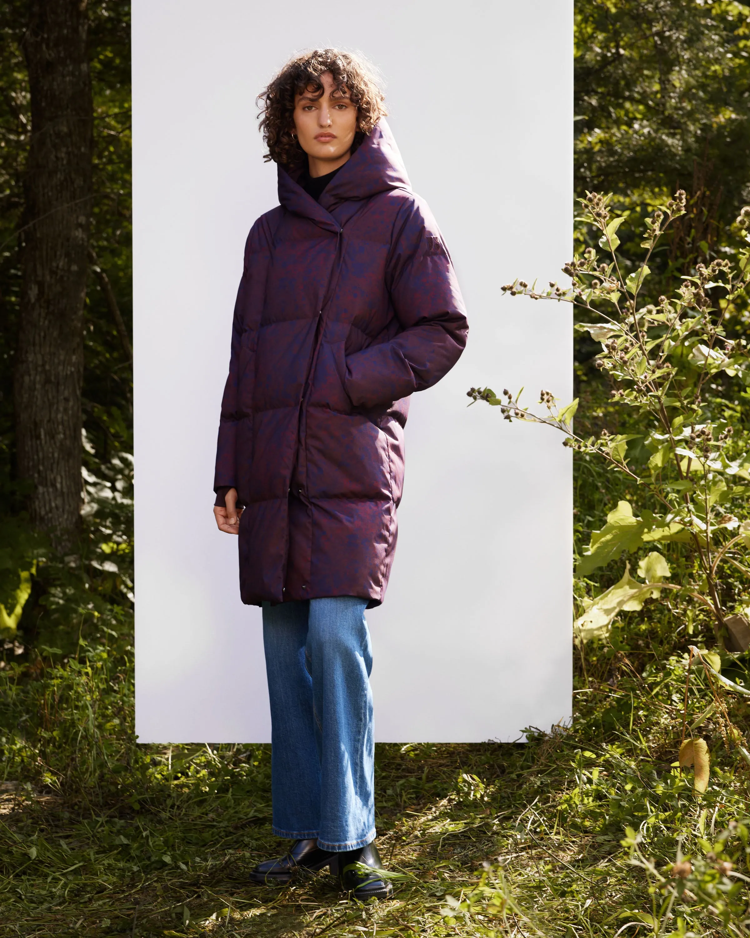 The Hygge Puffer Coat in Burgundy sold by Frank & Oak product image thumbnail 2