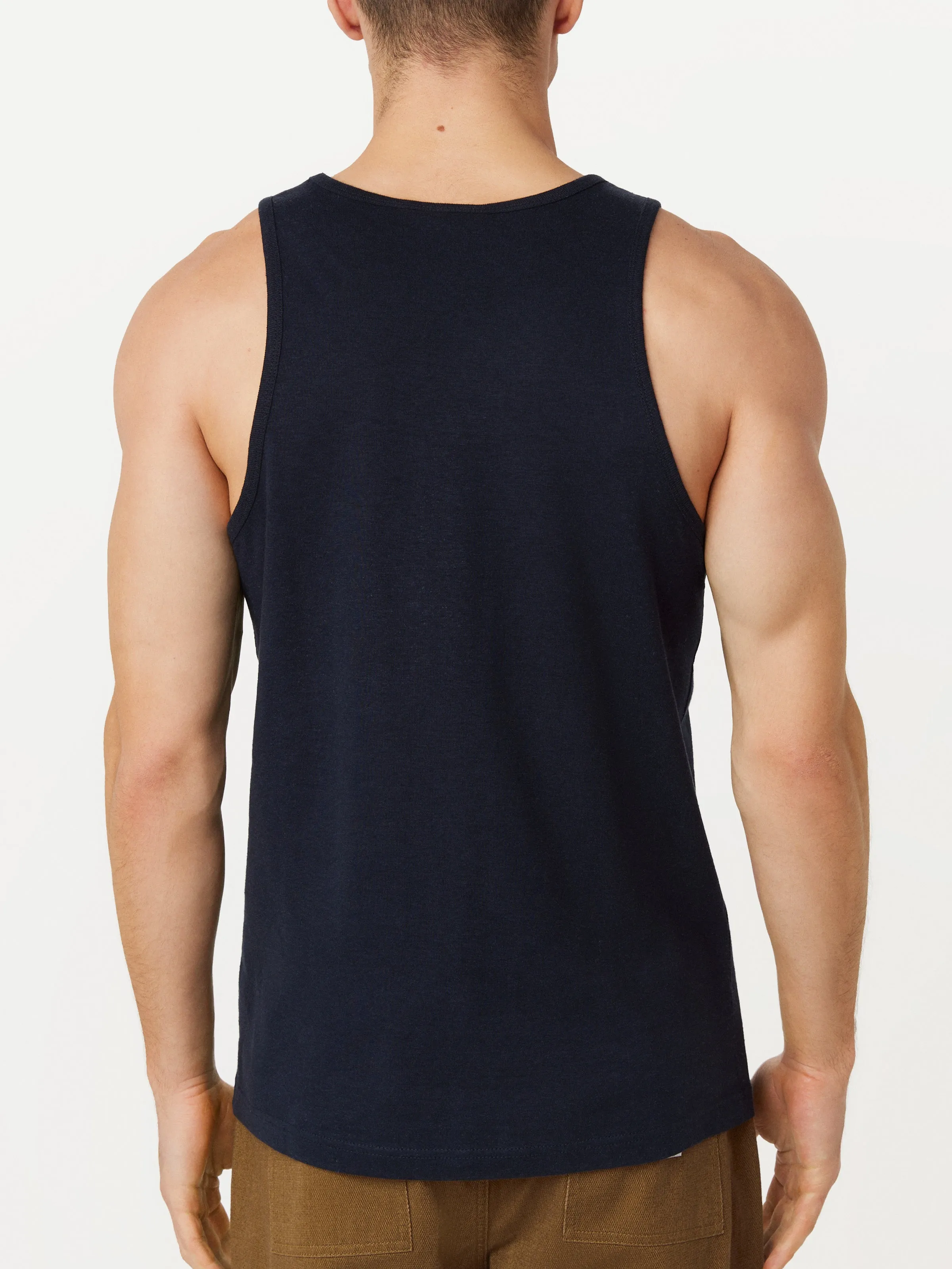 The Hemp Tank in Deep Blue sold by Frank & Oak product image thumbnail 4