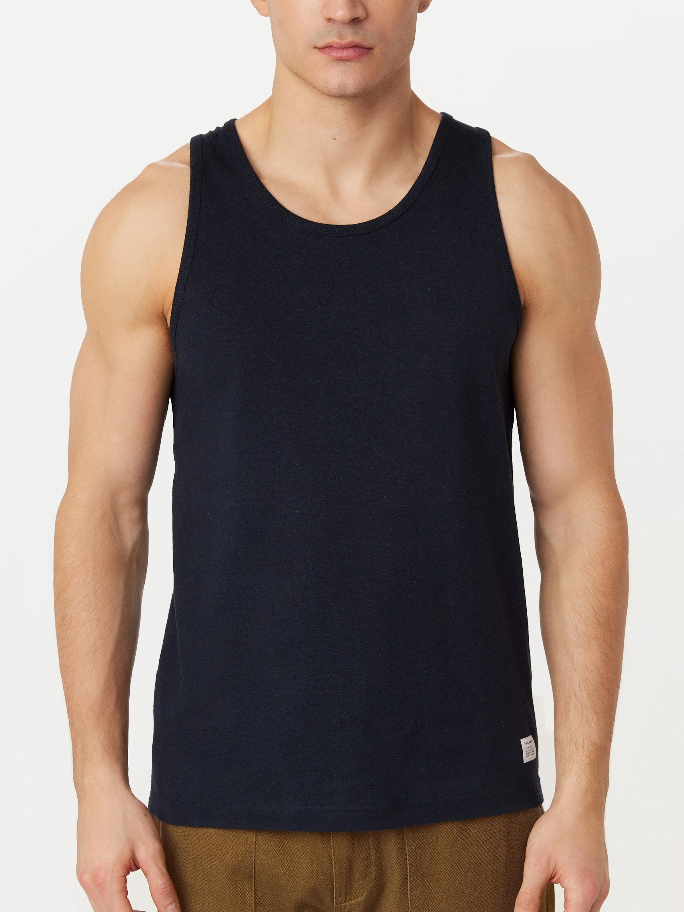The Hemp Tank in Deep Blue sold by Frank & Oak product image thumbnail 3