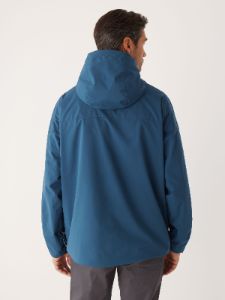 The Anorak Rain Jacket in Ocean Blue sold by Frank & Oak