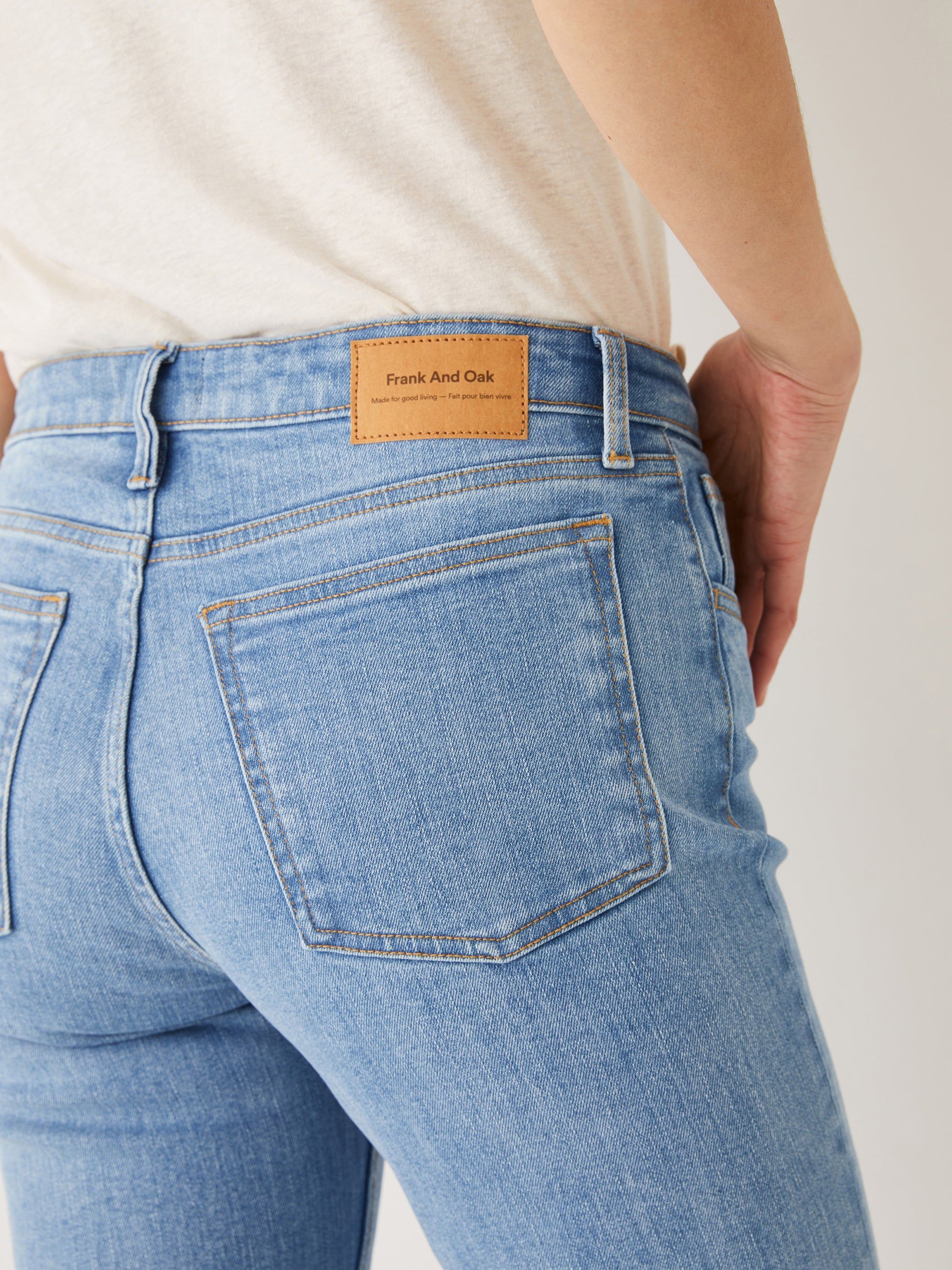 The Mid Rise Joan Straight Fit Jean in Light Indigo sold by Frank & Oak product image thumbnail 2