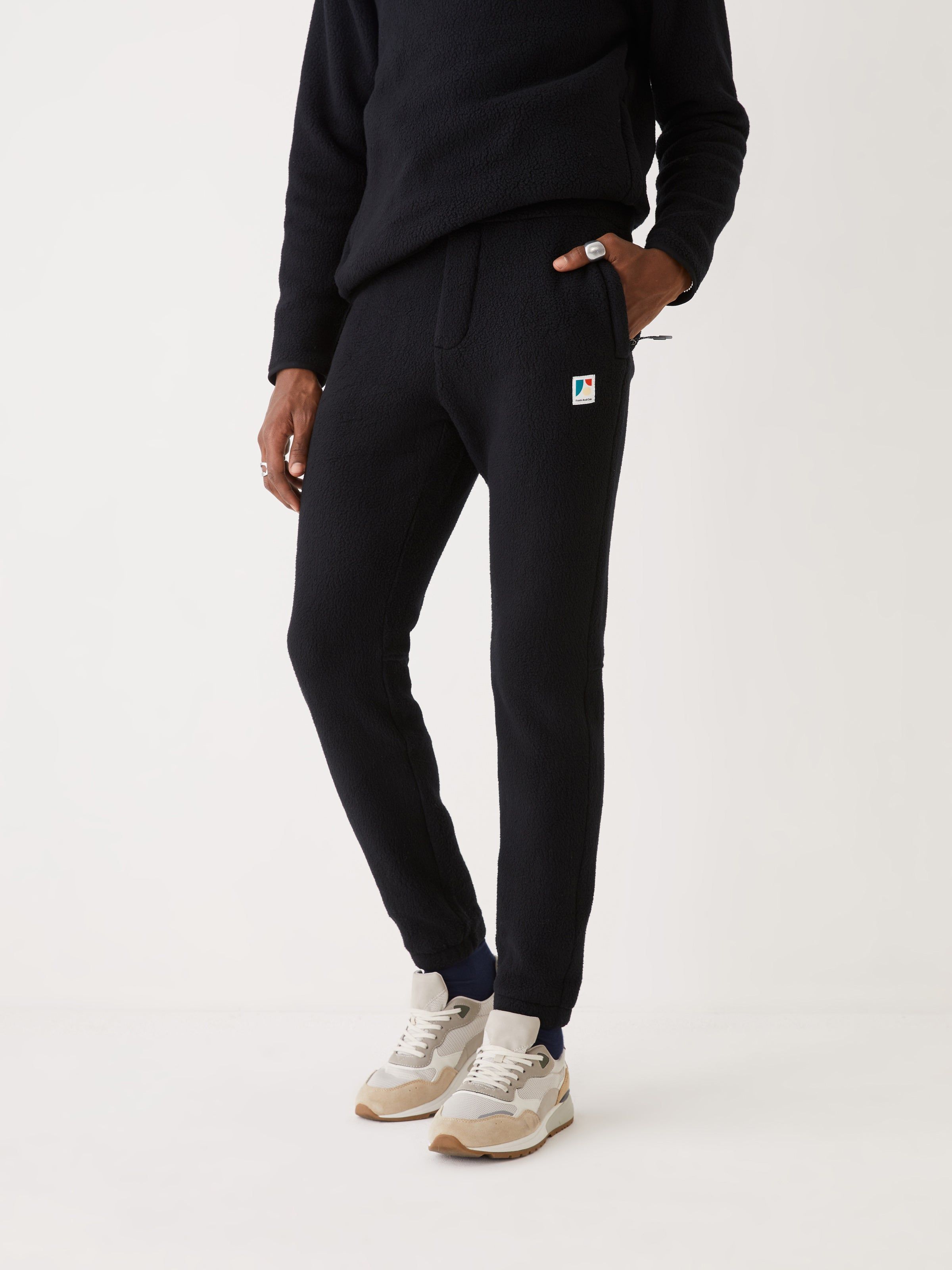 The Polar Fleece Jogger in Black sold by Frank & Oak