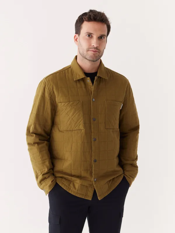 The Quilted Overshirt in Butternut sold by Frank & Oak
