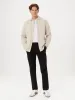 The Herringbone Overshirt in Beige sold by Frank & Oak