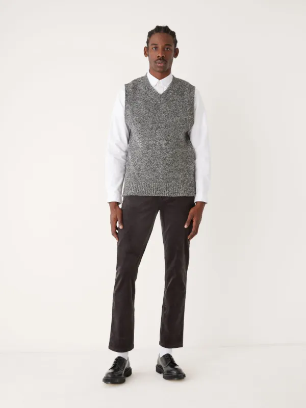The Donegal Sweater Vest in Grey Black sold by Frank & Oak