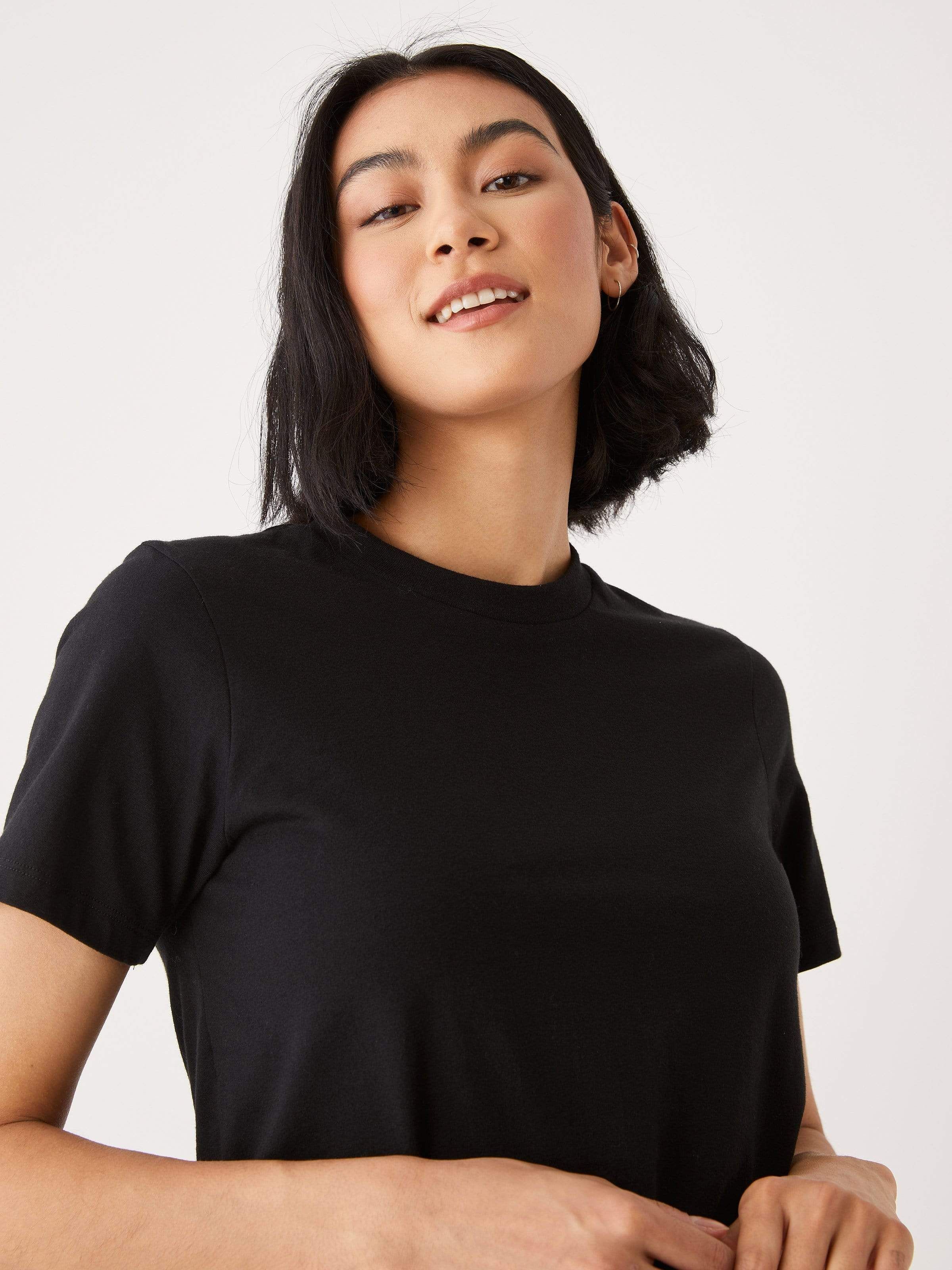 The Organic Cotton Essential T-Shirt in Black sold by Frank & Oak