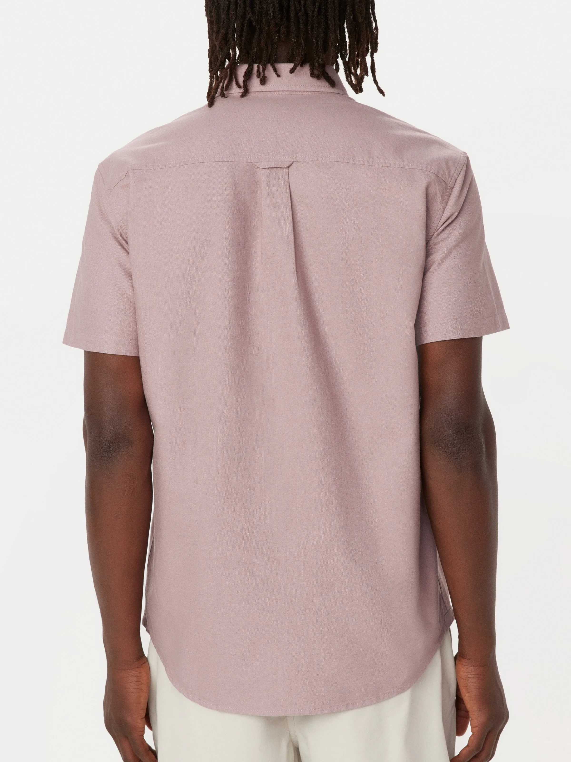 The Jasper Short Sleeve Oxford Shirt in Mauve Mist sold by Frank & Oak product image thumbnail 4