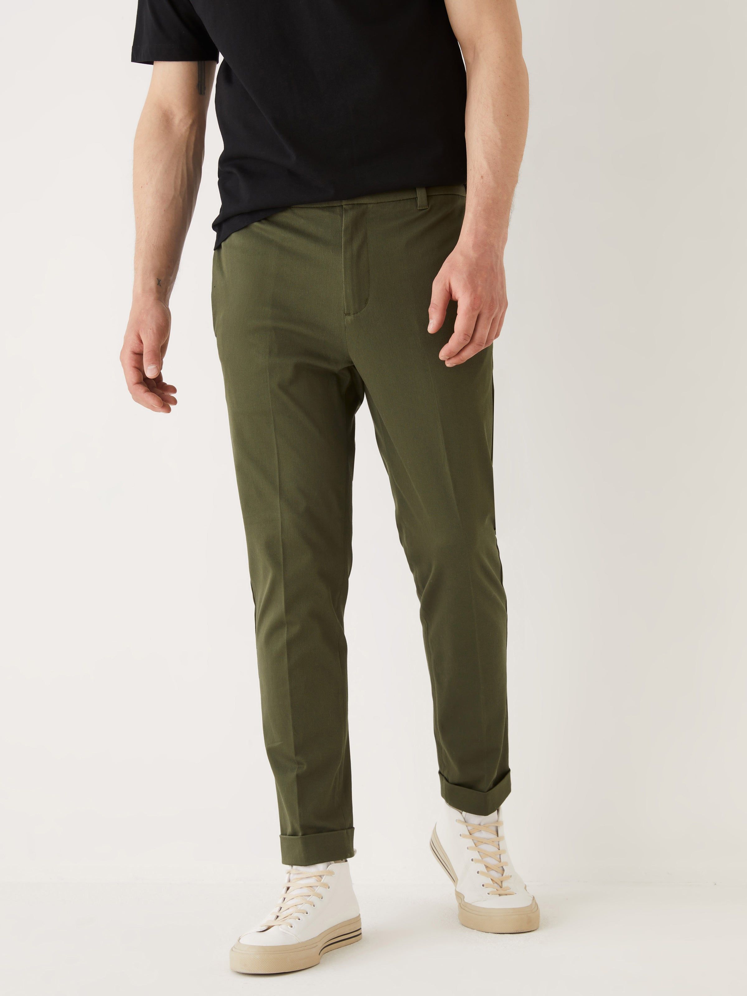 The Tapered Flex Worker's Pant in Khaki sold by Frank & Oak