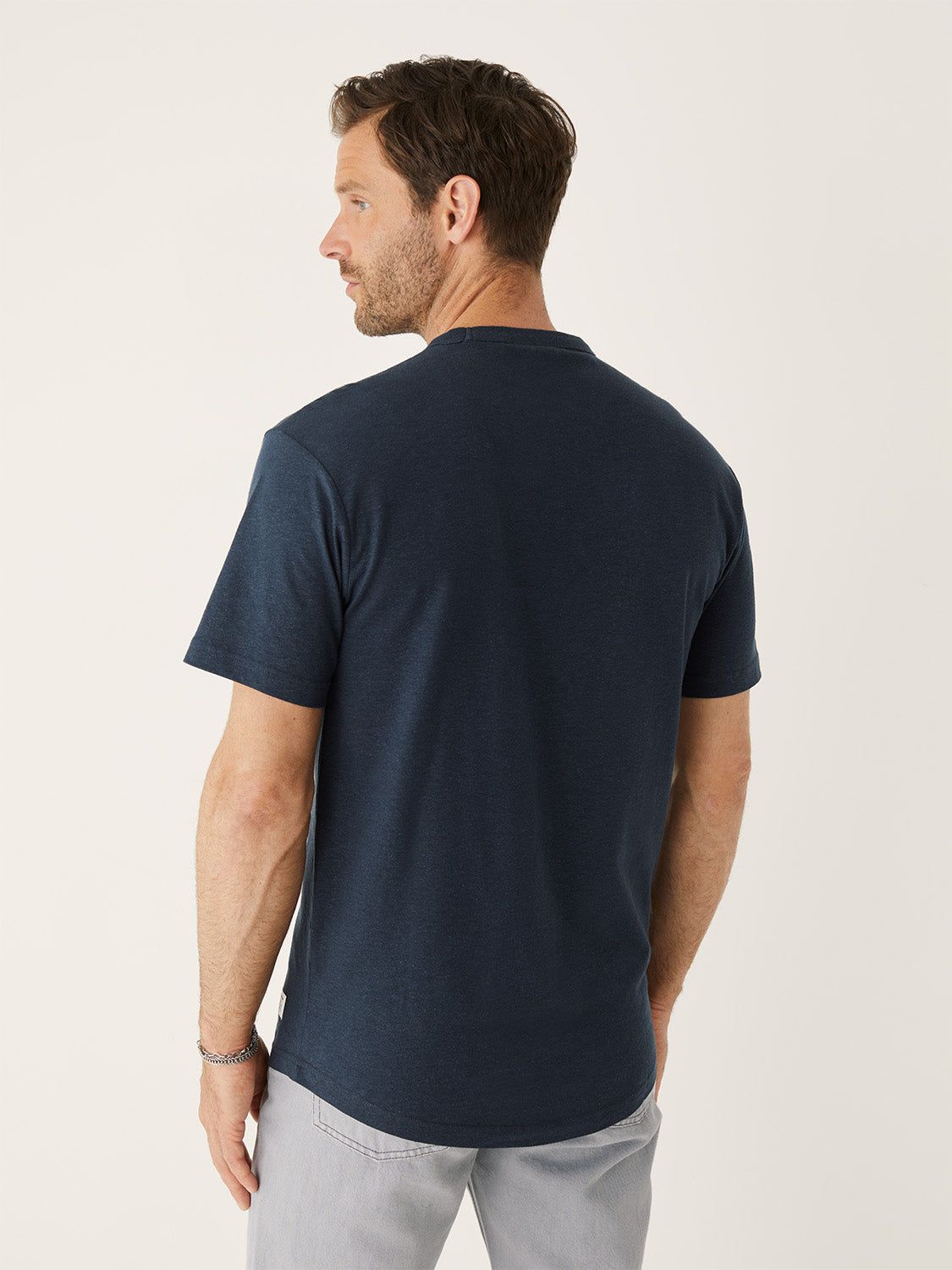 The Arc Hemp T-Shirt in Blueberry sold by Frank & Oak product image thumbnail 3