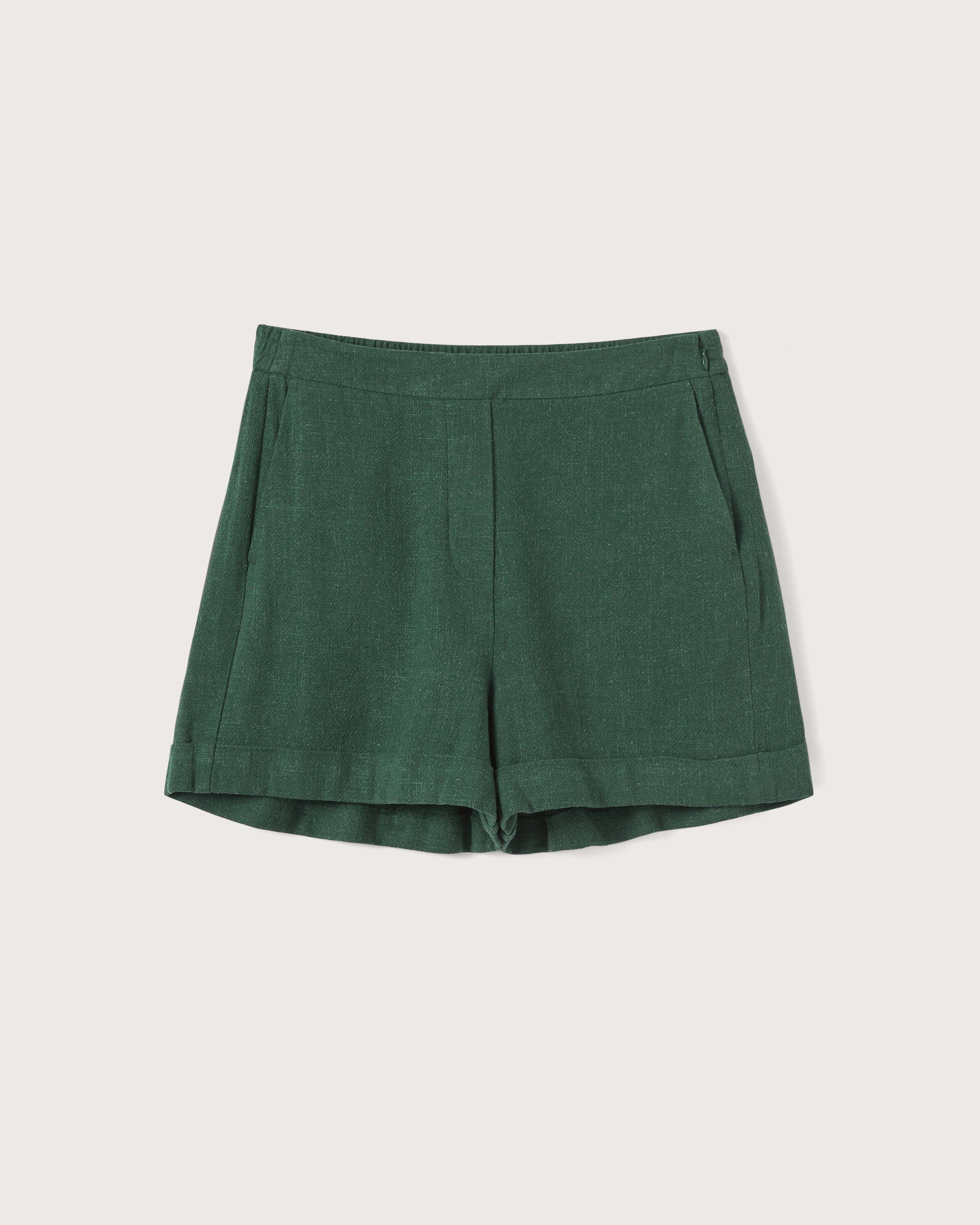 The Annie Linen Short in Dark Green sold by Frank & Oak product image thumbnail 6