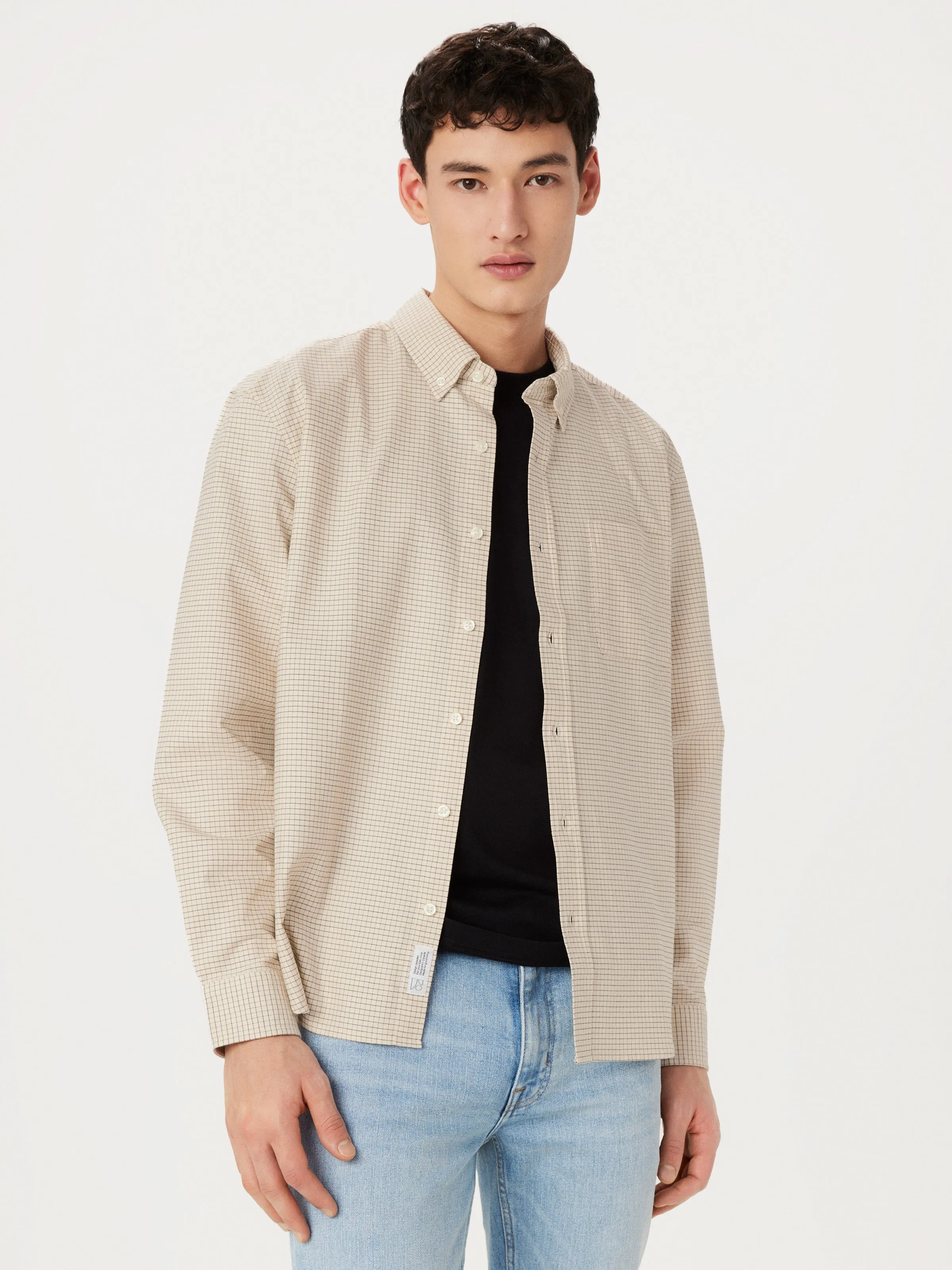 The Jasper Boxy Oxford Shirt in Oatmeal sold by Frank & Oak product image thumbnail 2