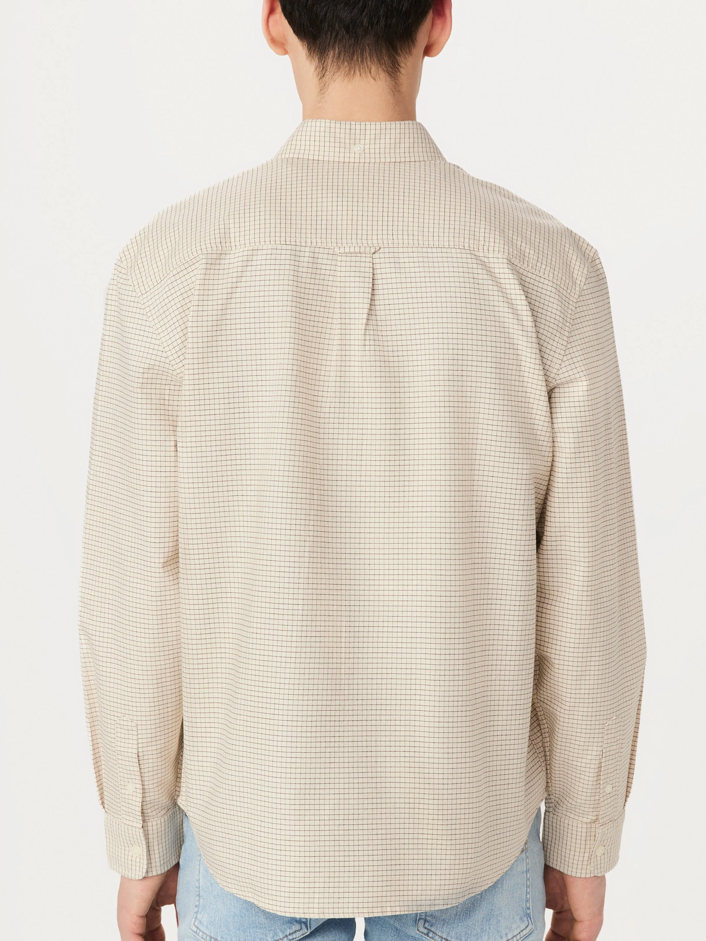 The Jasper Boxy Oxford Shirt in Oatmeal sold by Frank & Oak product image thumbnail 4