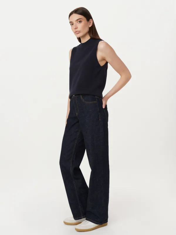 The Linen Sweater Vest in Space Blue sold by Frank & Oak