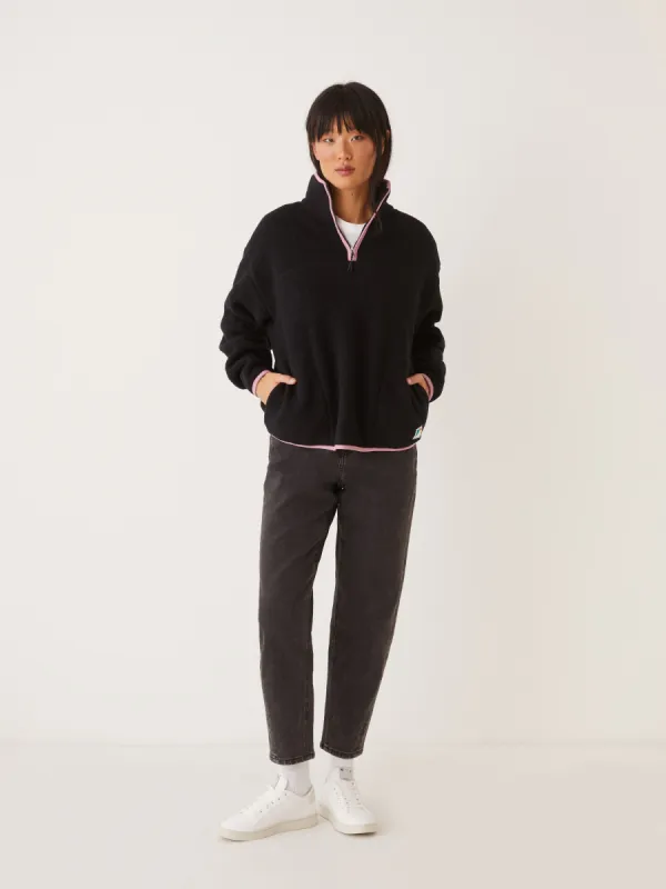 The Polar Fleece Pullover in Black sold by Frank & Oak