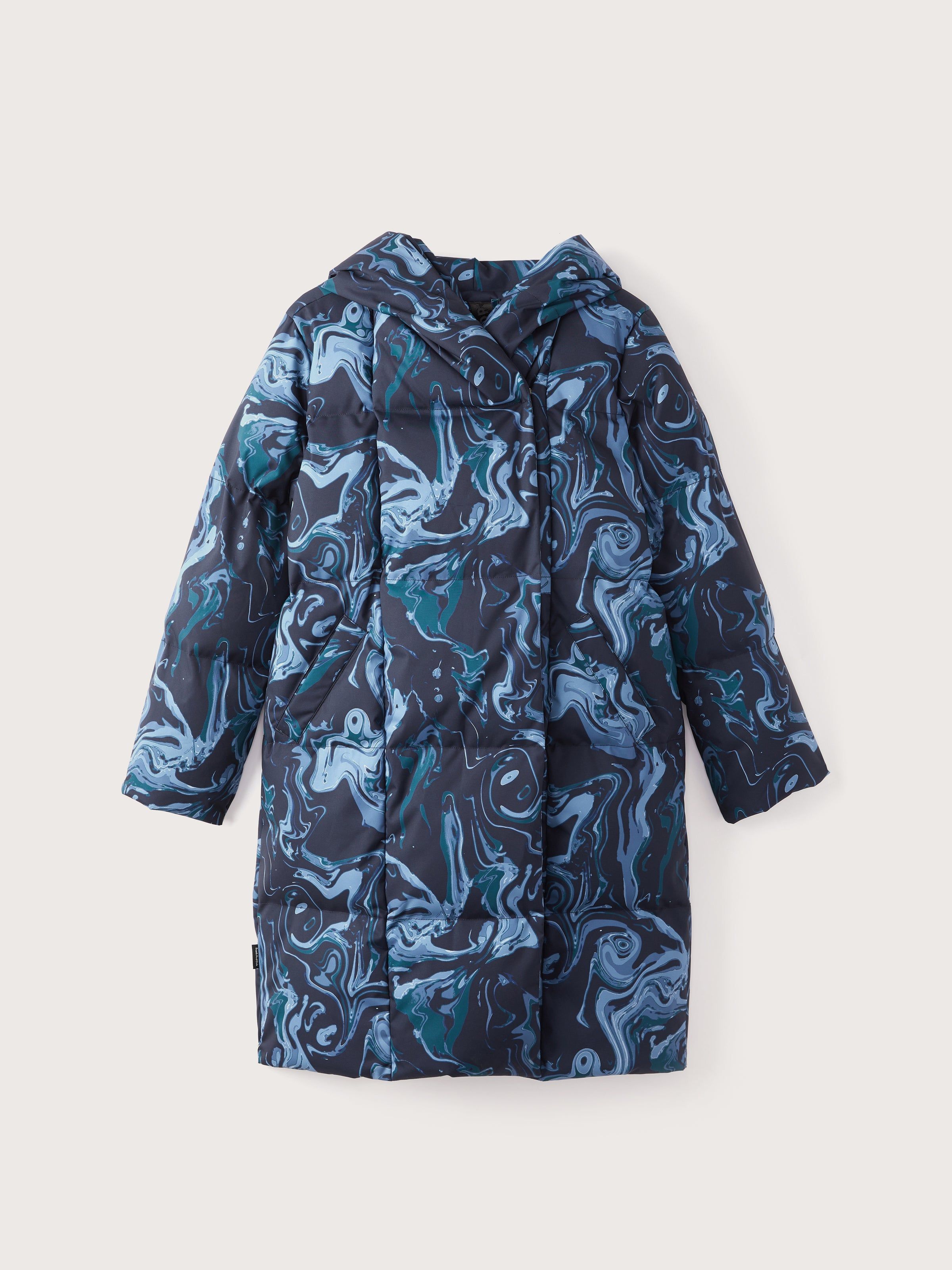 The Printed Hygge Puffer Coat in Dark Blue sold by Frank & Oak product image thumbnail 8