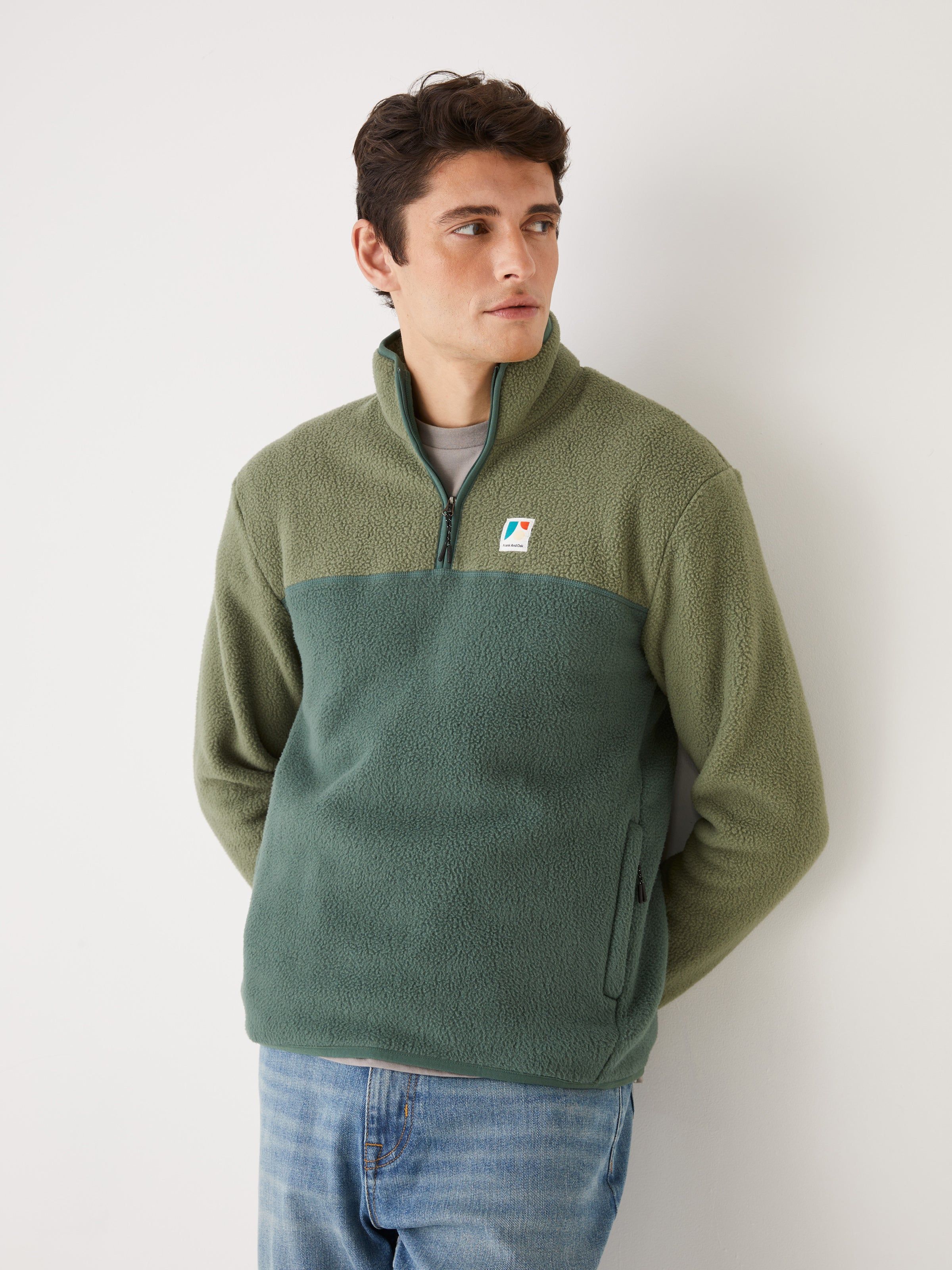 The Polar Fleece Pullover in Dark Green sold by Frank & Oak product image thumbnail 2