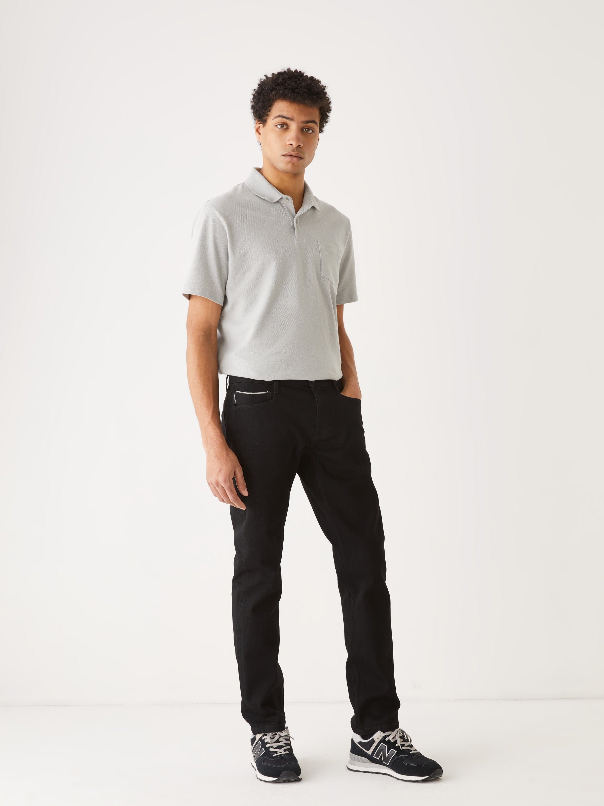 The Selvedge Slim Fit Jean in Black sold by Frank & Oak