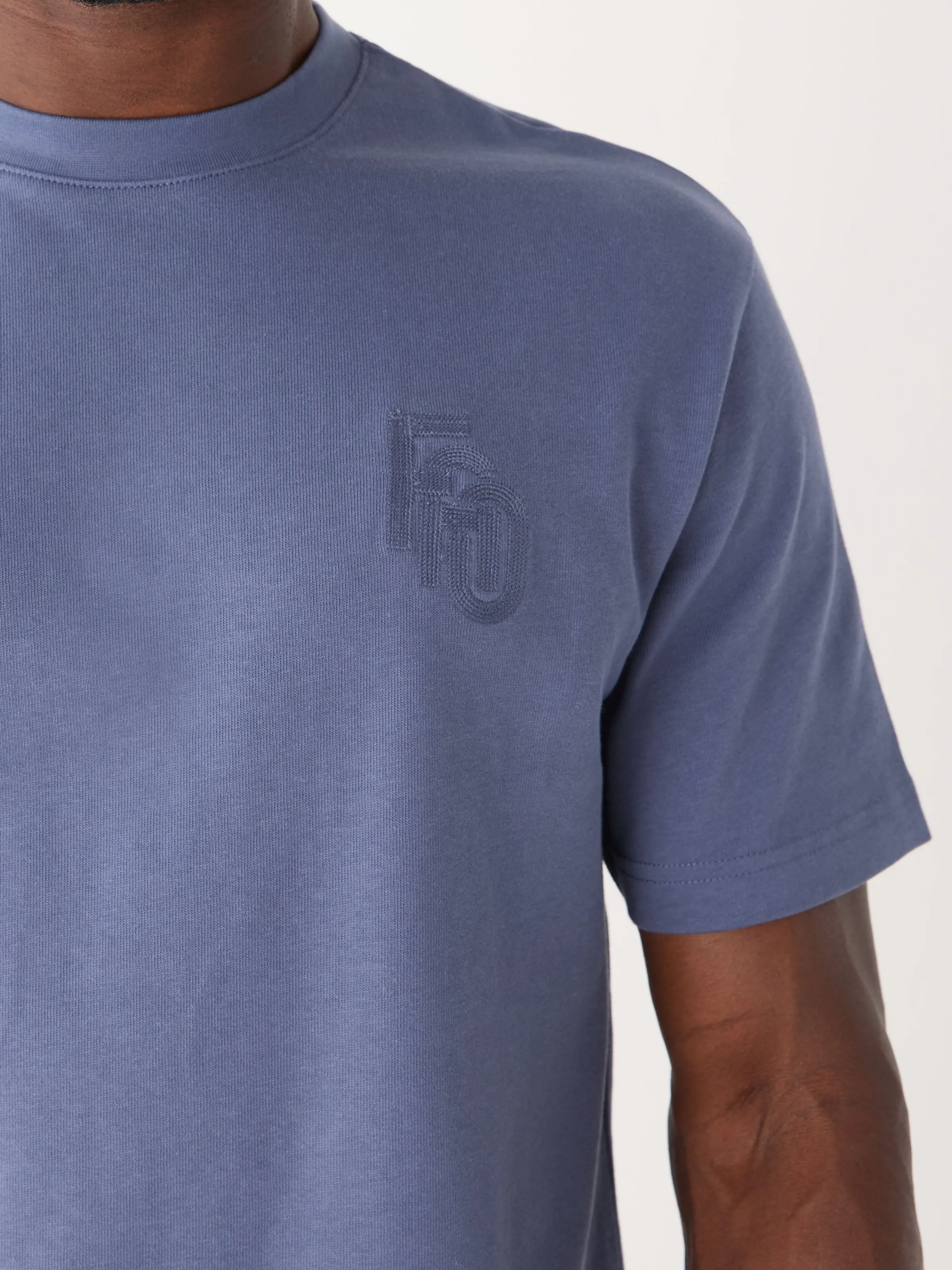 The Relaxed Logo T-shirt in Nightshadow Blue sold by Frank & Oak product image thumbnail 2