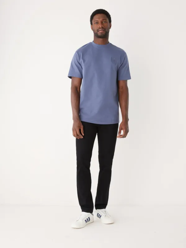 The Relaxed Logo T-shirt in Nightshadow Blue sold by Frank & Oak