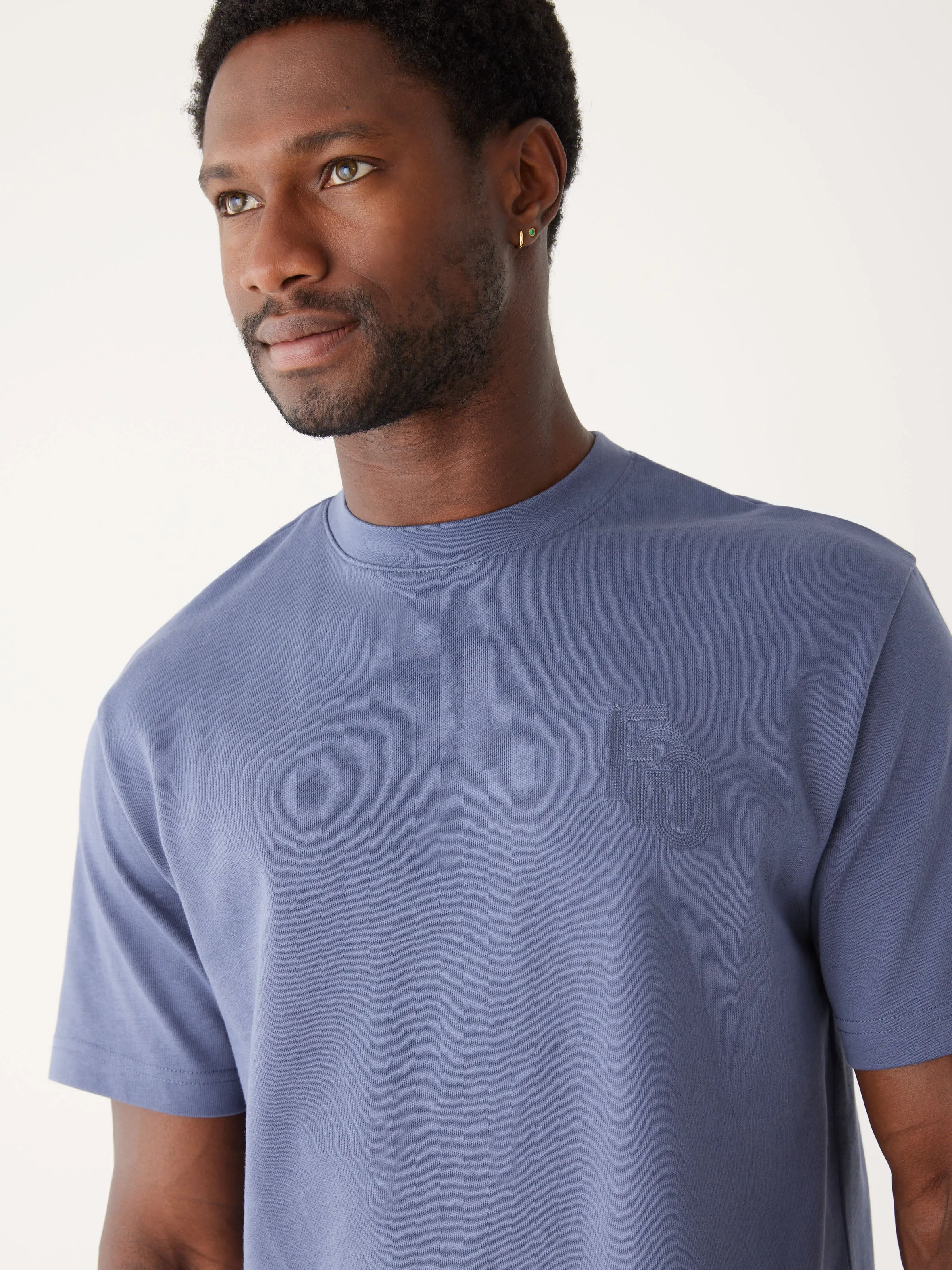 The Relaxed Logo T-shirt in Nightshadow Blue sold by Frank & Oak product image thumbnail 4