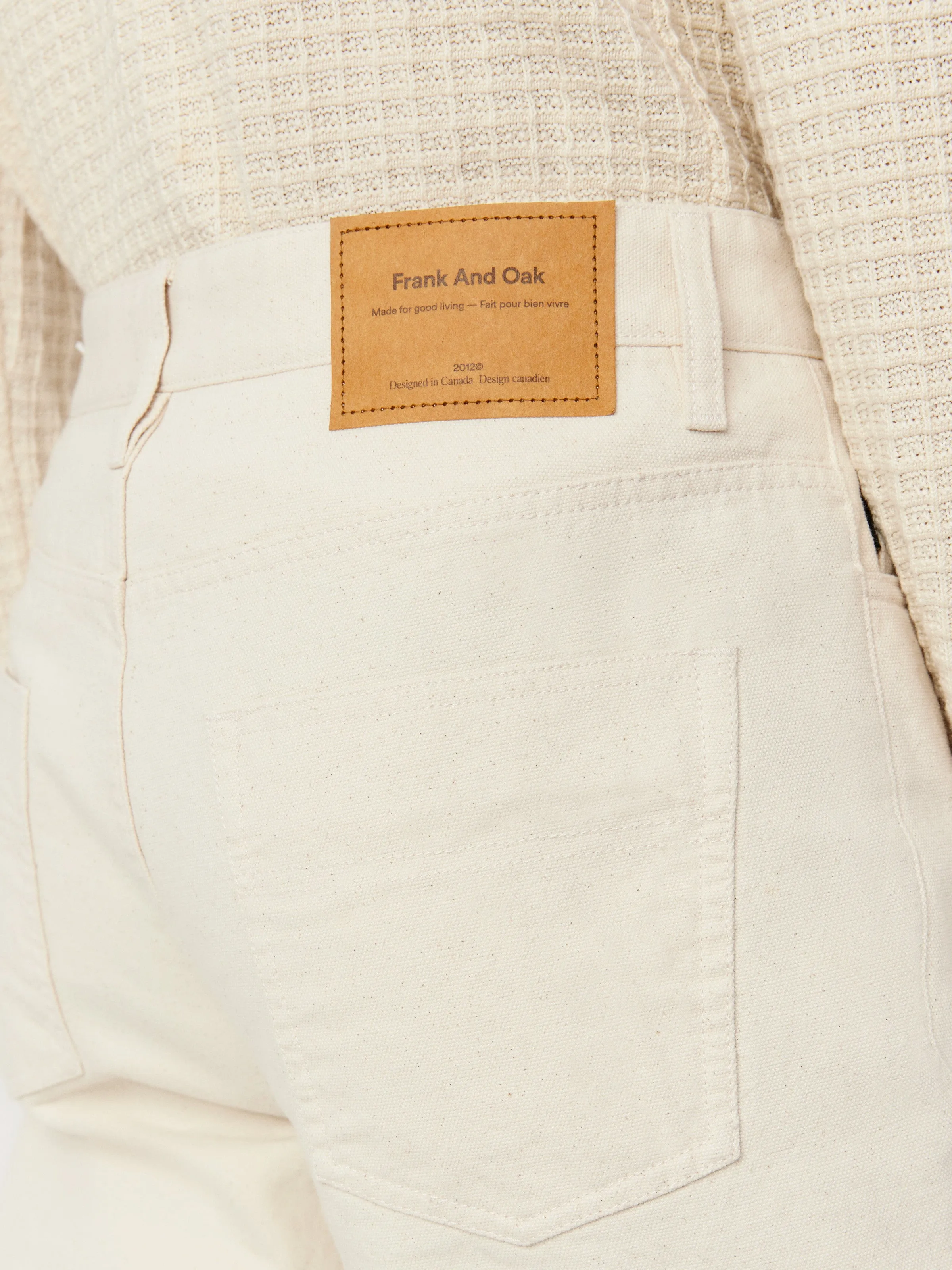 The Joey Straight Pant in Cream sold by Frank & Oak product image thumbnail 5