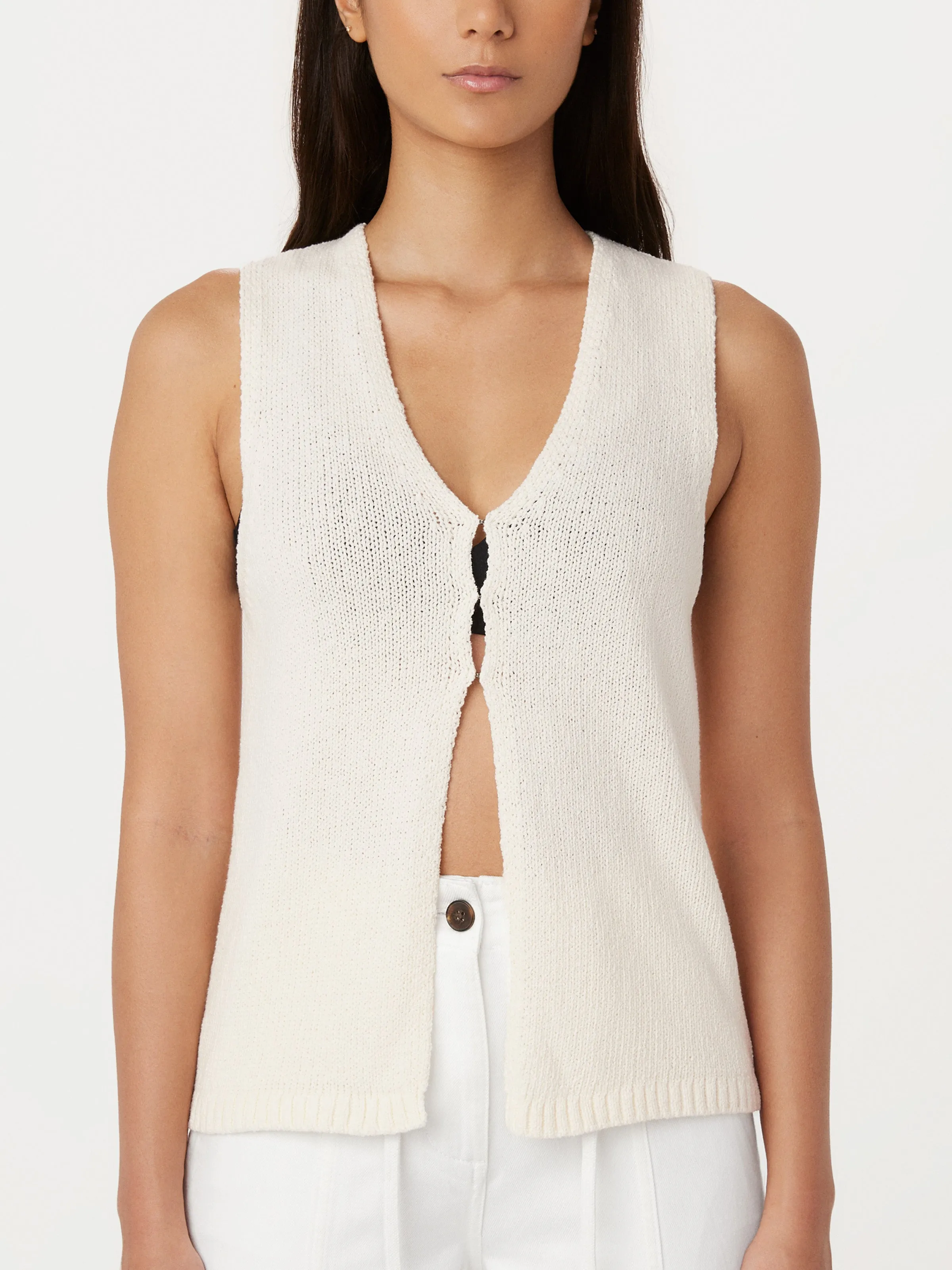 The Knit Sweater Vest in White sold by Frank & Oak product image thumbnail 3