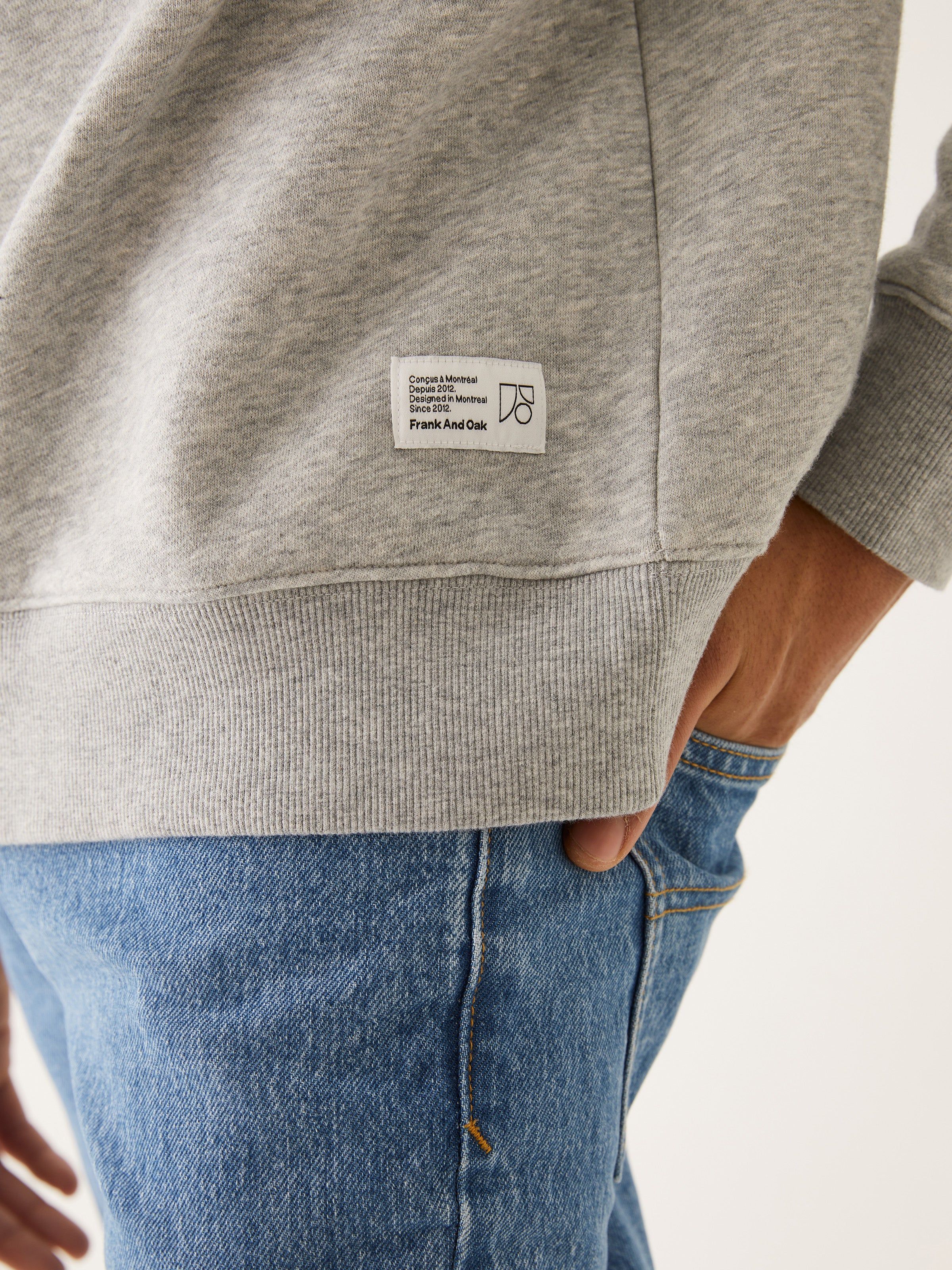 The Fleece Sweatshirt in Vintage Grey sold by Frank & Oak product image thumbnail 4