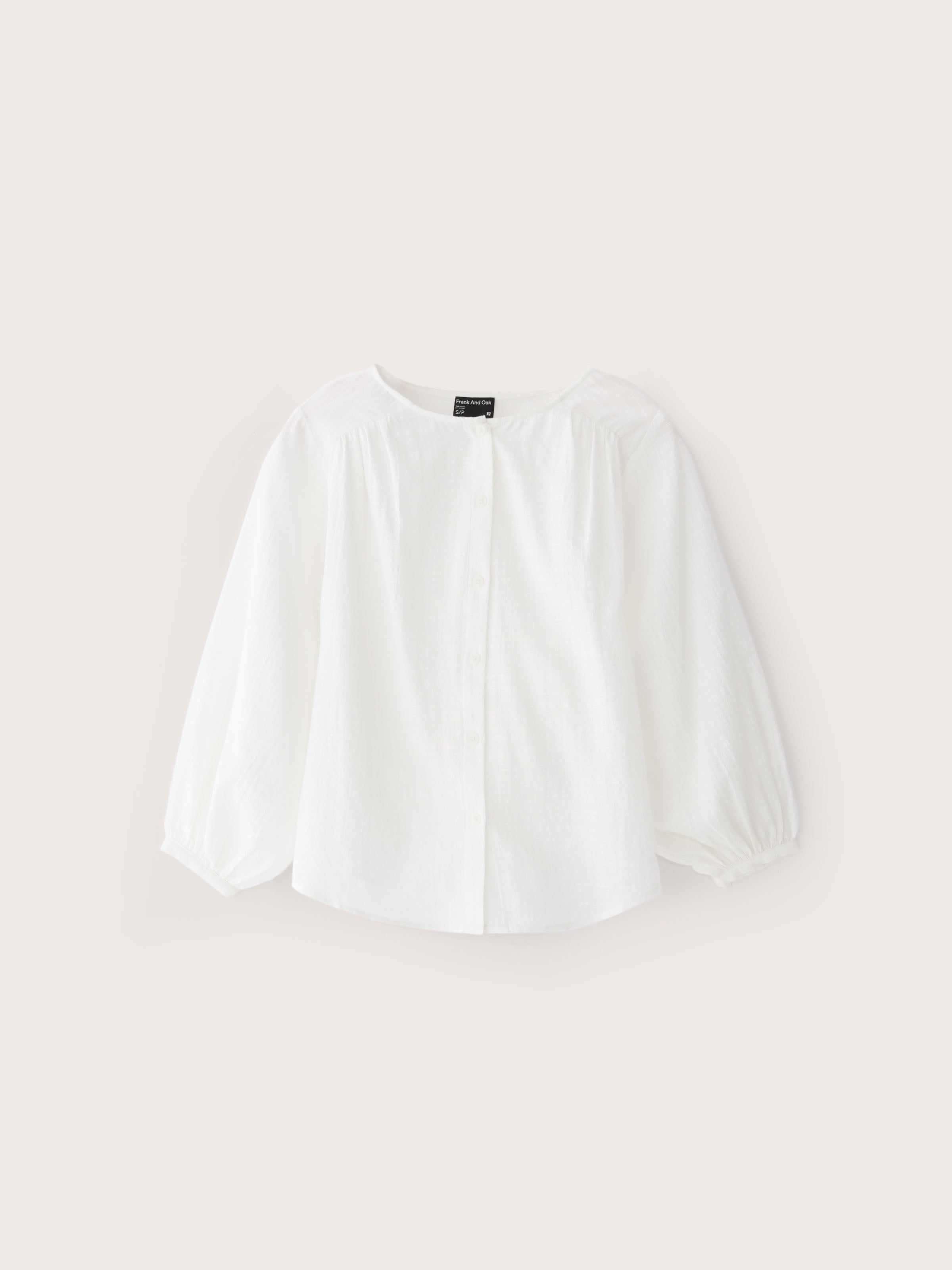 The Button Up Long Sleeve Blouse in White sold by Frank & Oak product image thumbnail 5