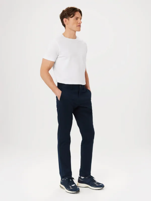 The Brunswick Slim Chino Pant in Deep Blue sold by Frank & Oak