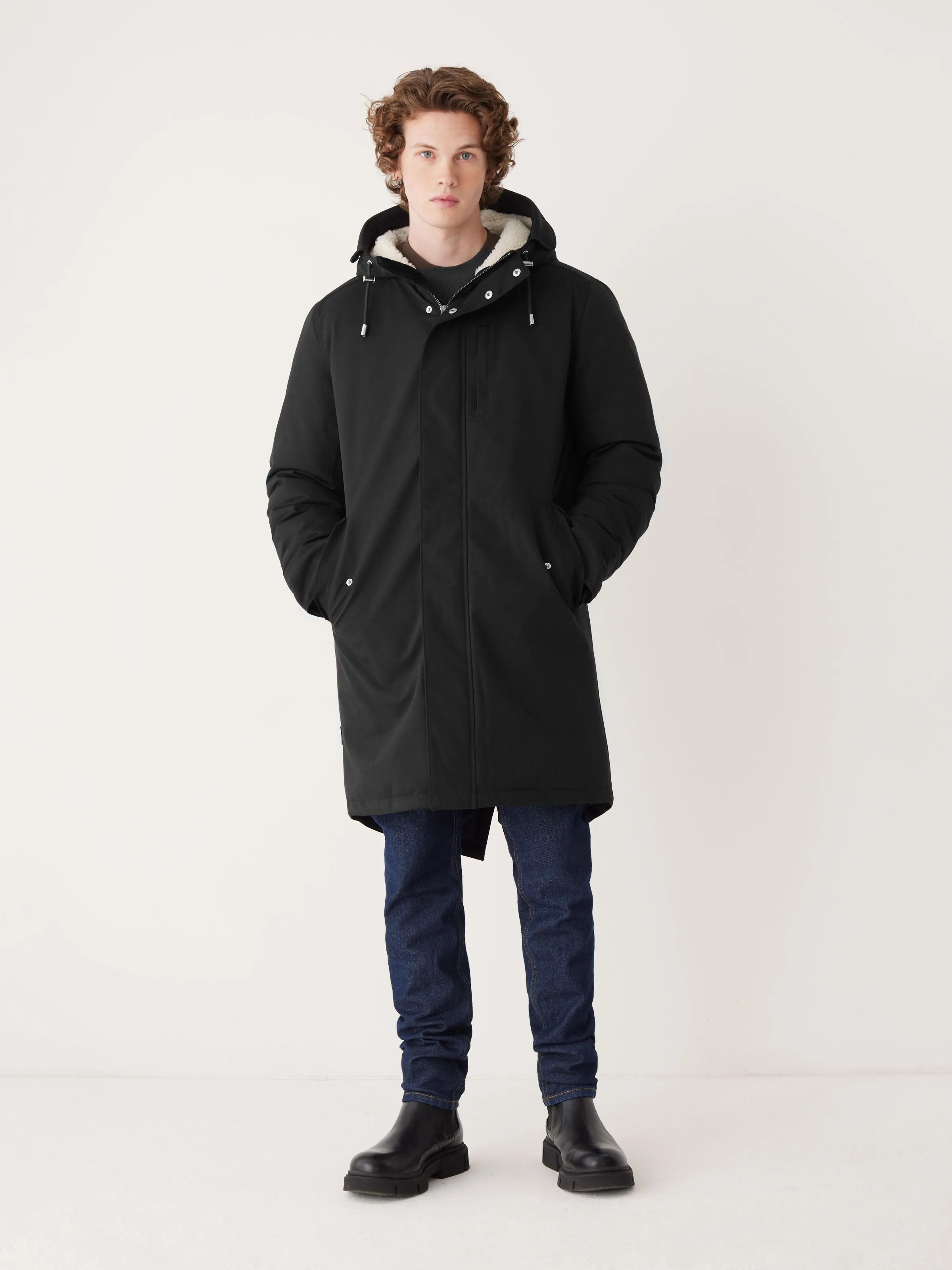 The Alpine Parka in Black sold by Frank & Oak