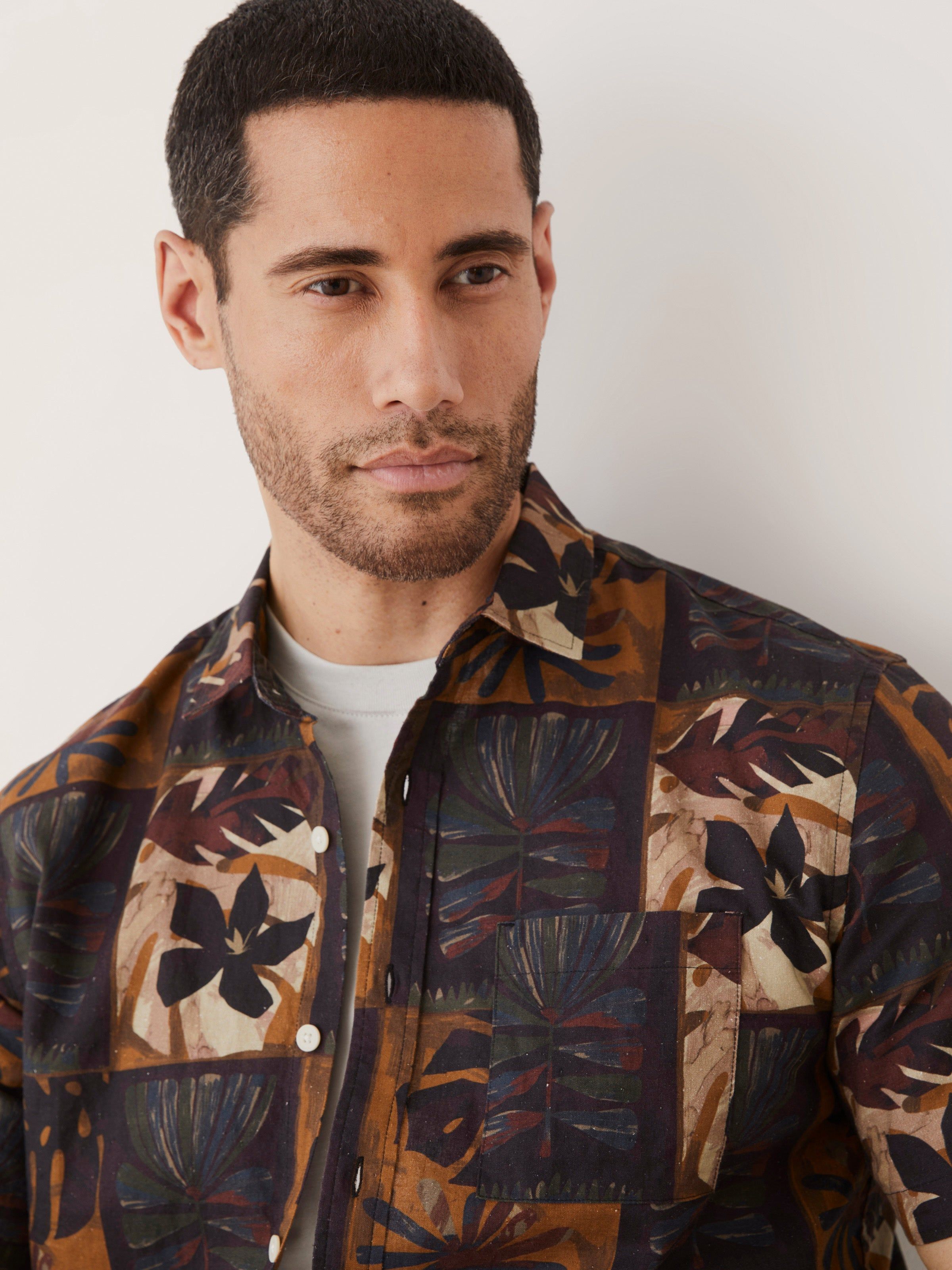 The Printed Resort Shirt in Copper sold by Frank & Oak product image thumbnail 4