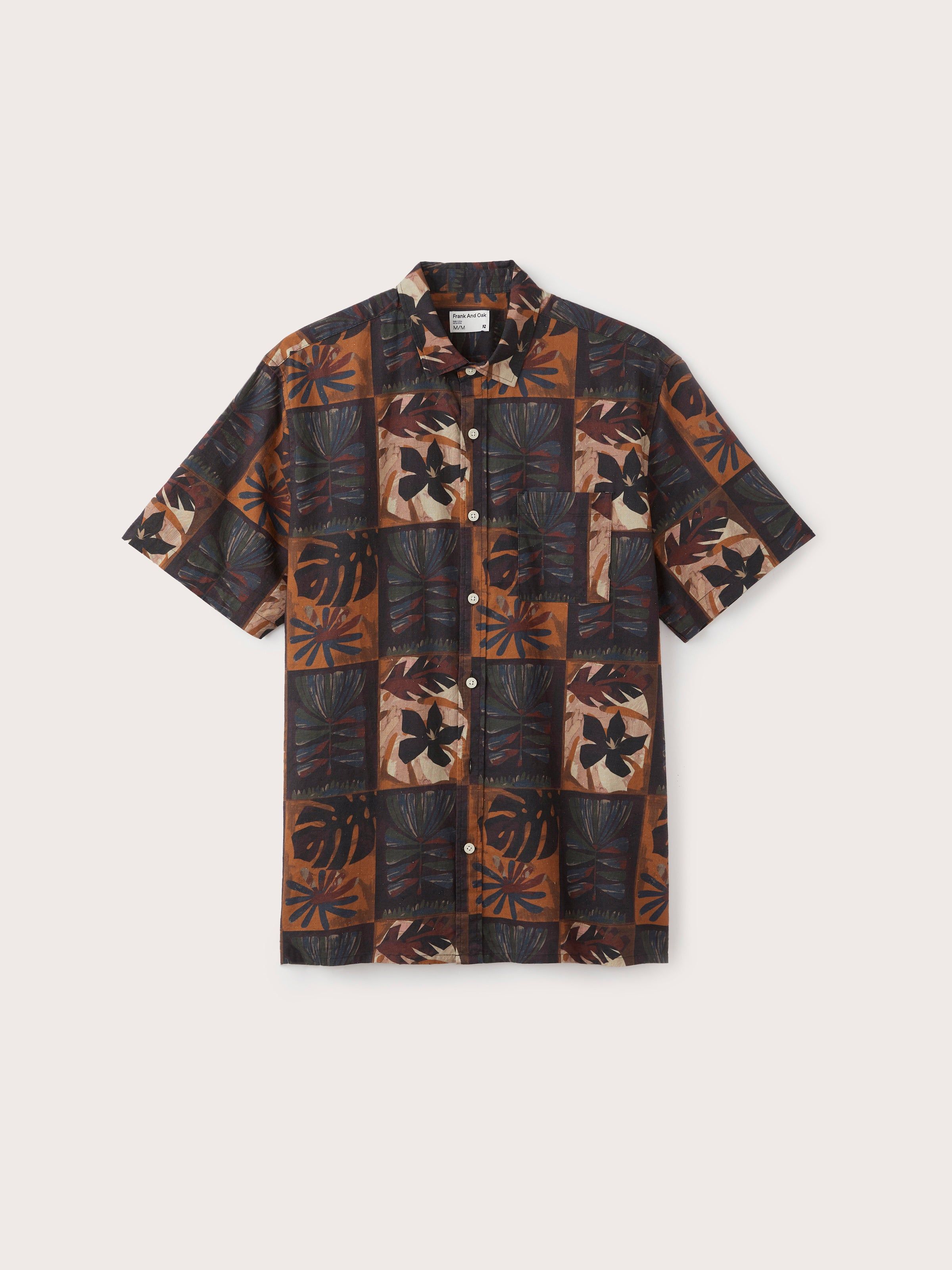 The Printed Resort Shirt in Copper sold by Frank & Oak product image thumbnail 7