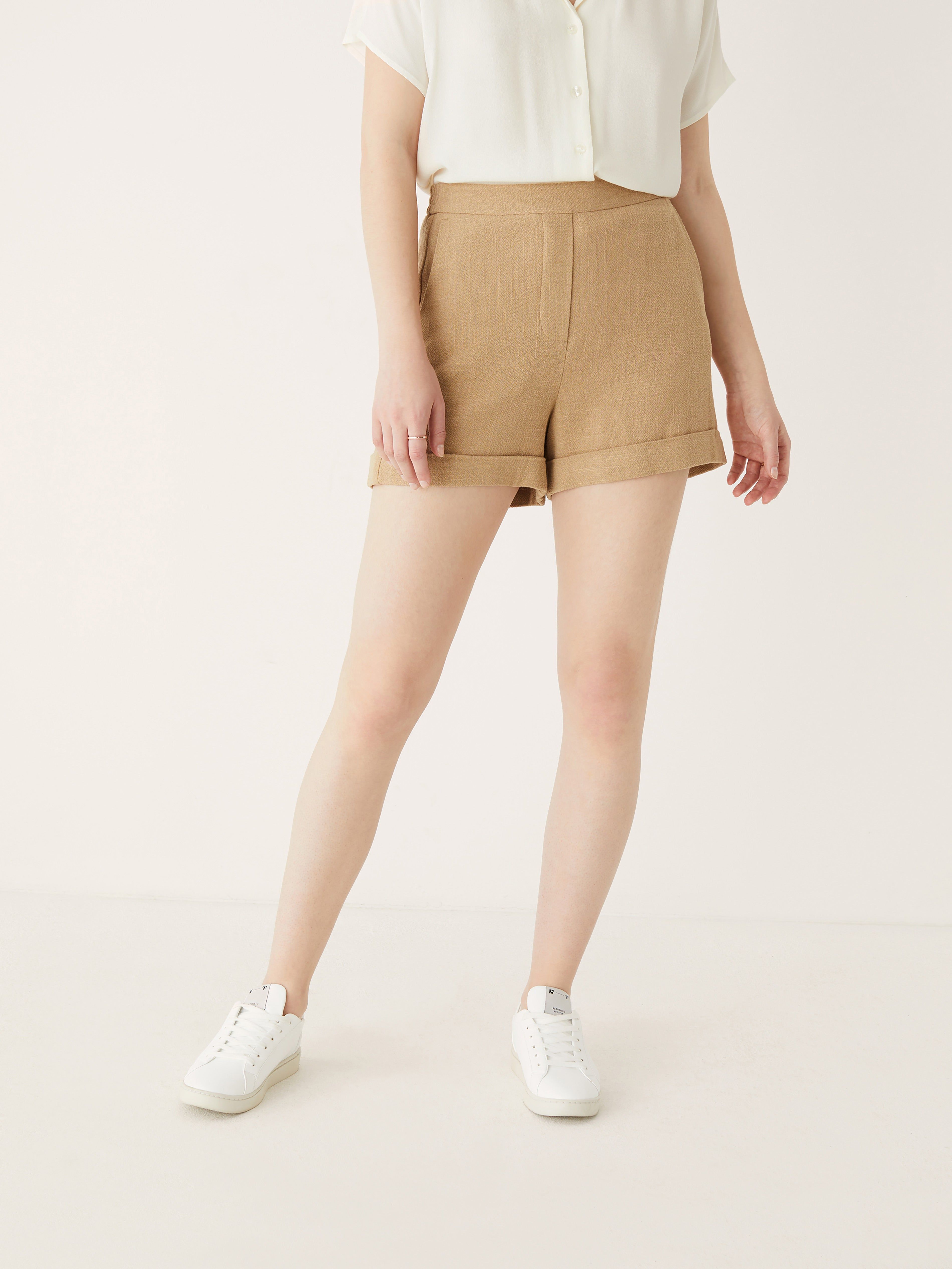 The Annie Linen Short in Light brown sold by Frank & Oak product image thumbnail 3