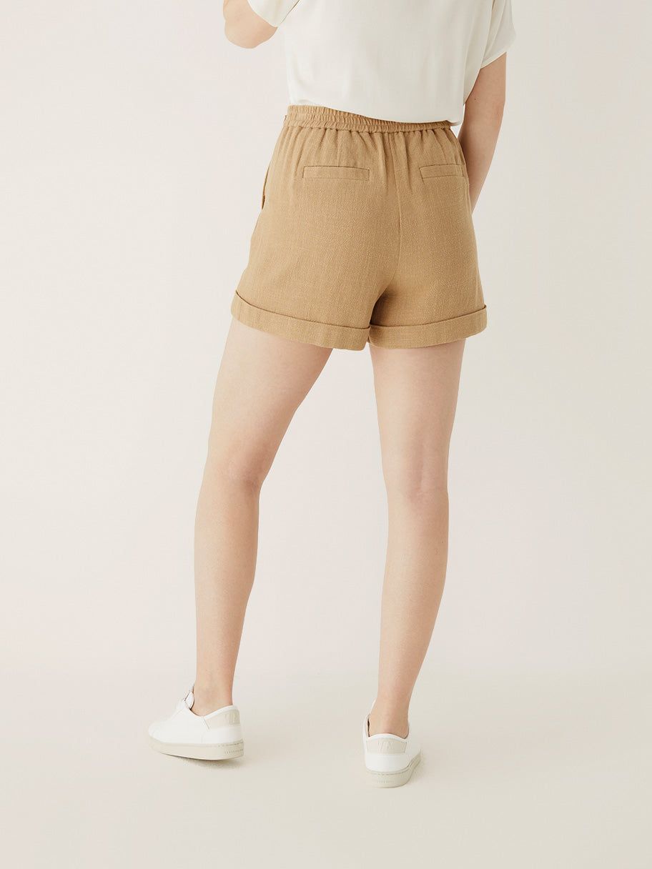 The Annie Linen Short in Light brown sold by Frank & Oak product image thumbnail 4