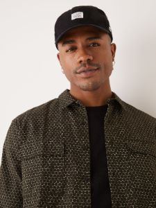 The Loose Fit Printed Shirt in Rosin sold by Frank & Oak