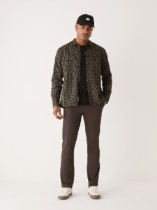 The Loose Fit Printed Shirt in Rosin sold by Frank & Oak