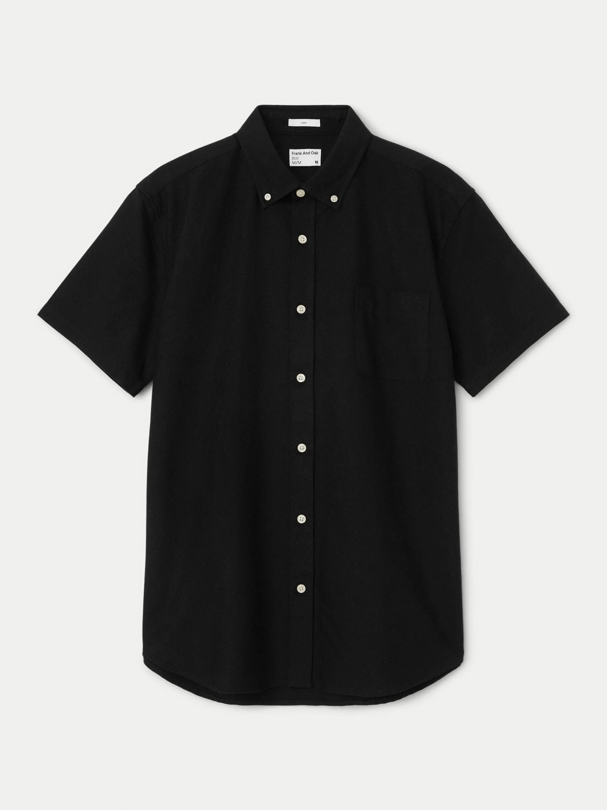The Jasper Short Sleeve Oxford Shirt in Black sold by Frank & Oak product image thumbnail 5