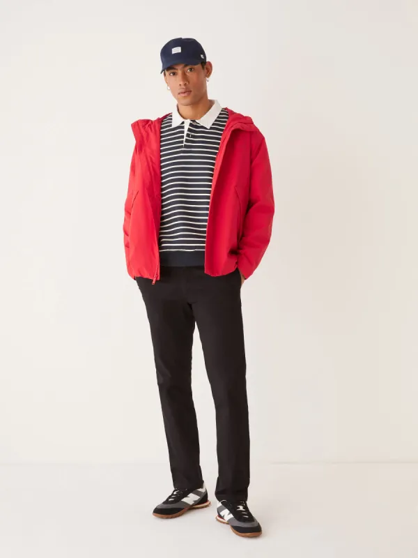 The Stanley Rain Jacket in Red sold by Frank & Oak