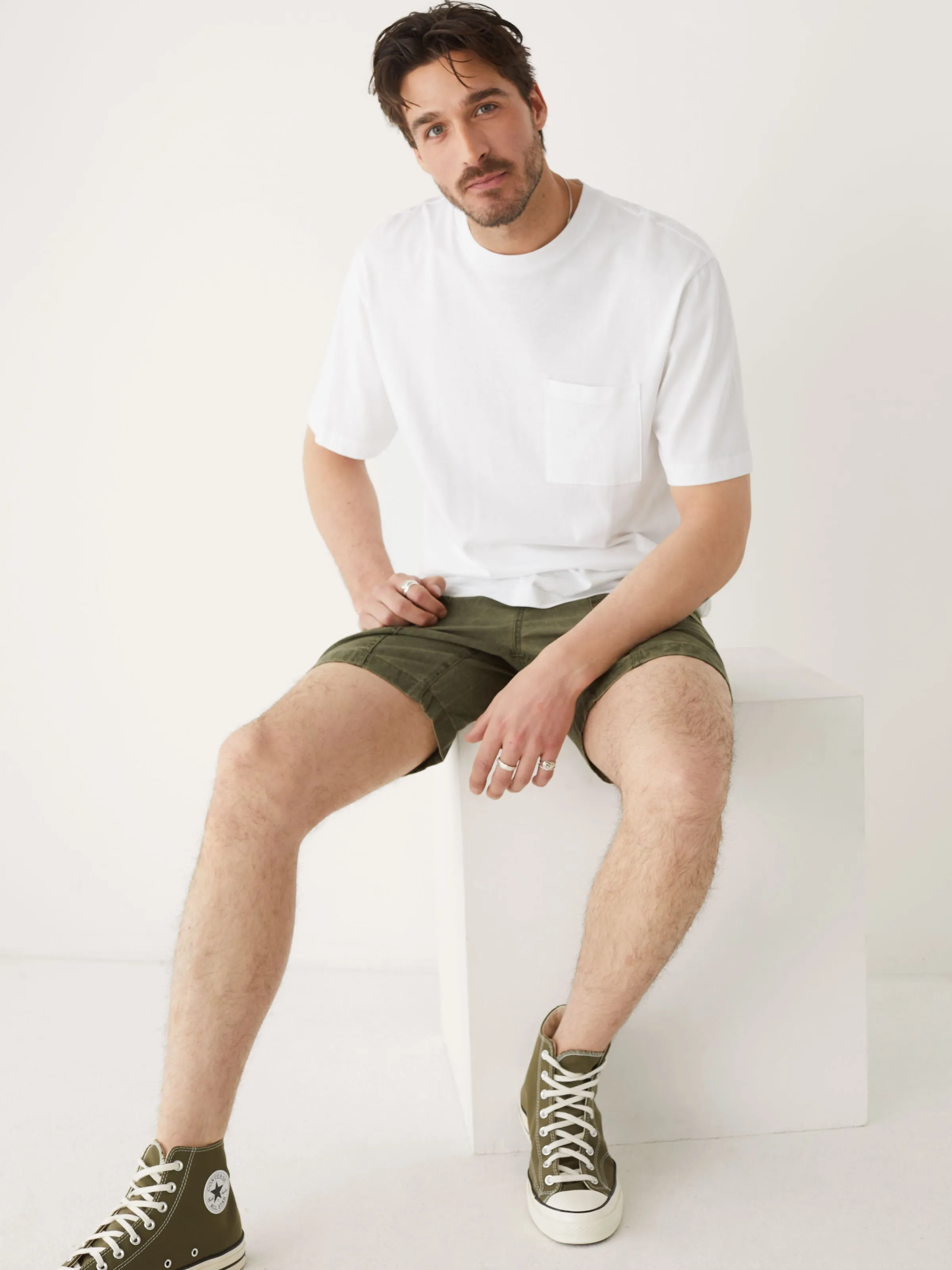 The Fluid Boxy T-shirt in Bright White sold by Frank & Oak product image thumbnail 4
