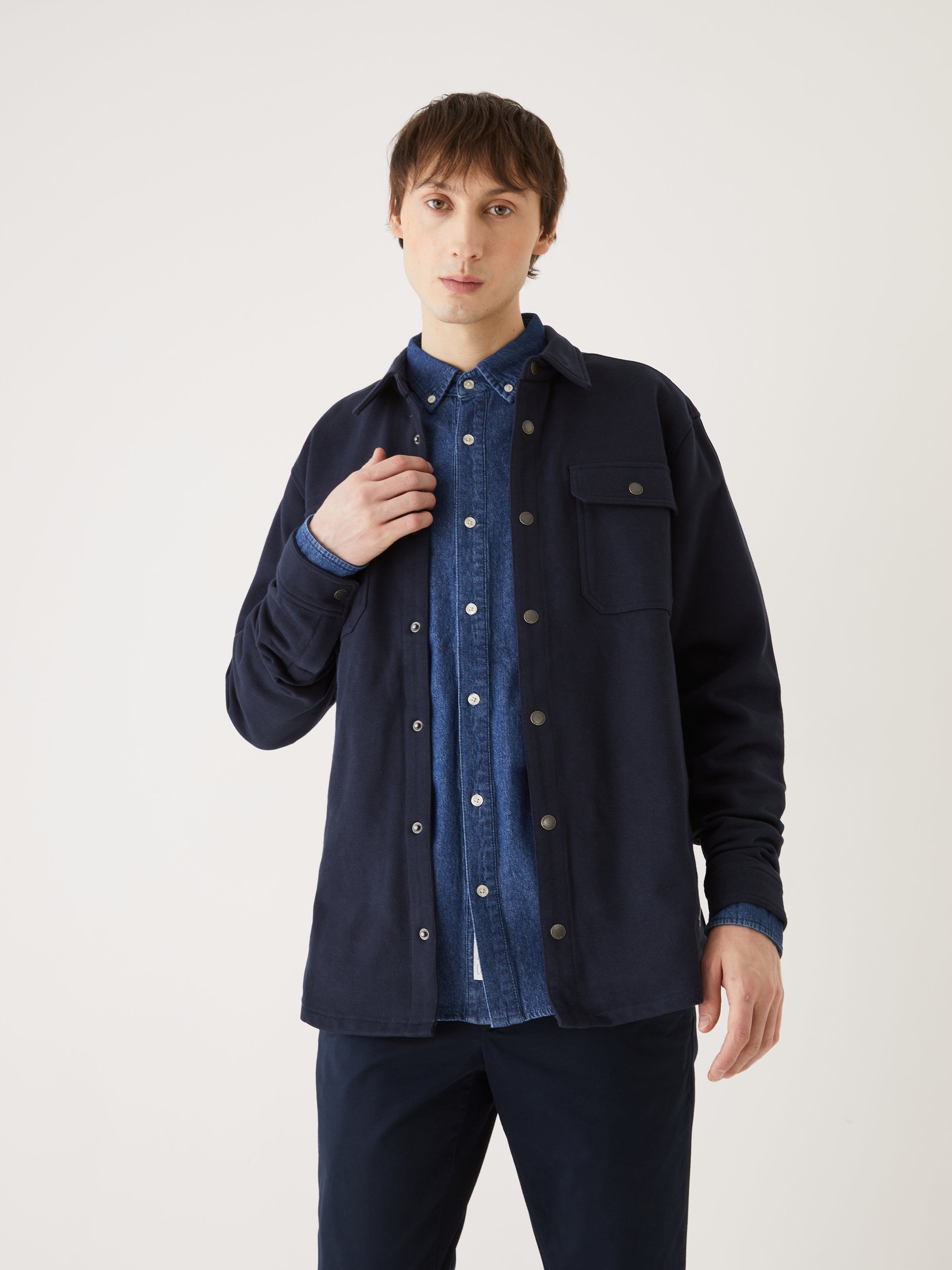 The French Terry Overshirt in Deep Blue sold by Frank & Oak product image thumbnail 4