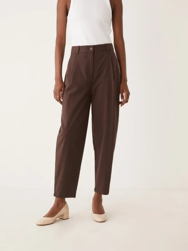 The Amelia Balloon Fit Pant in Dark Brown sold by Frank & Oak