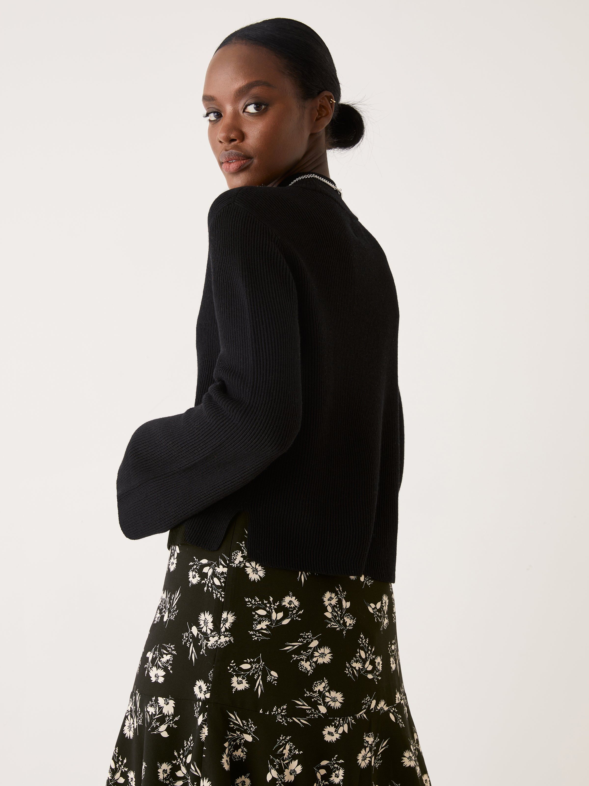 The Merino Wool Mockneck Sweater in Black sold by Frank & Oak product image thumbnail 3