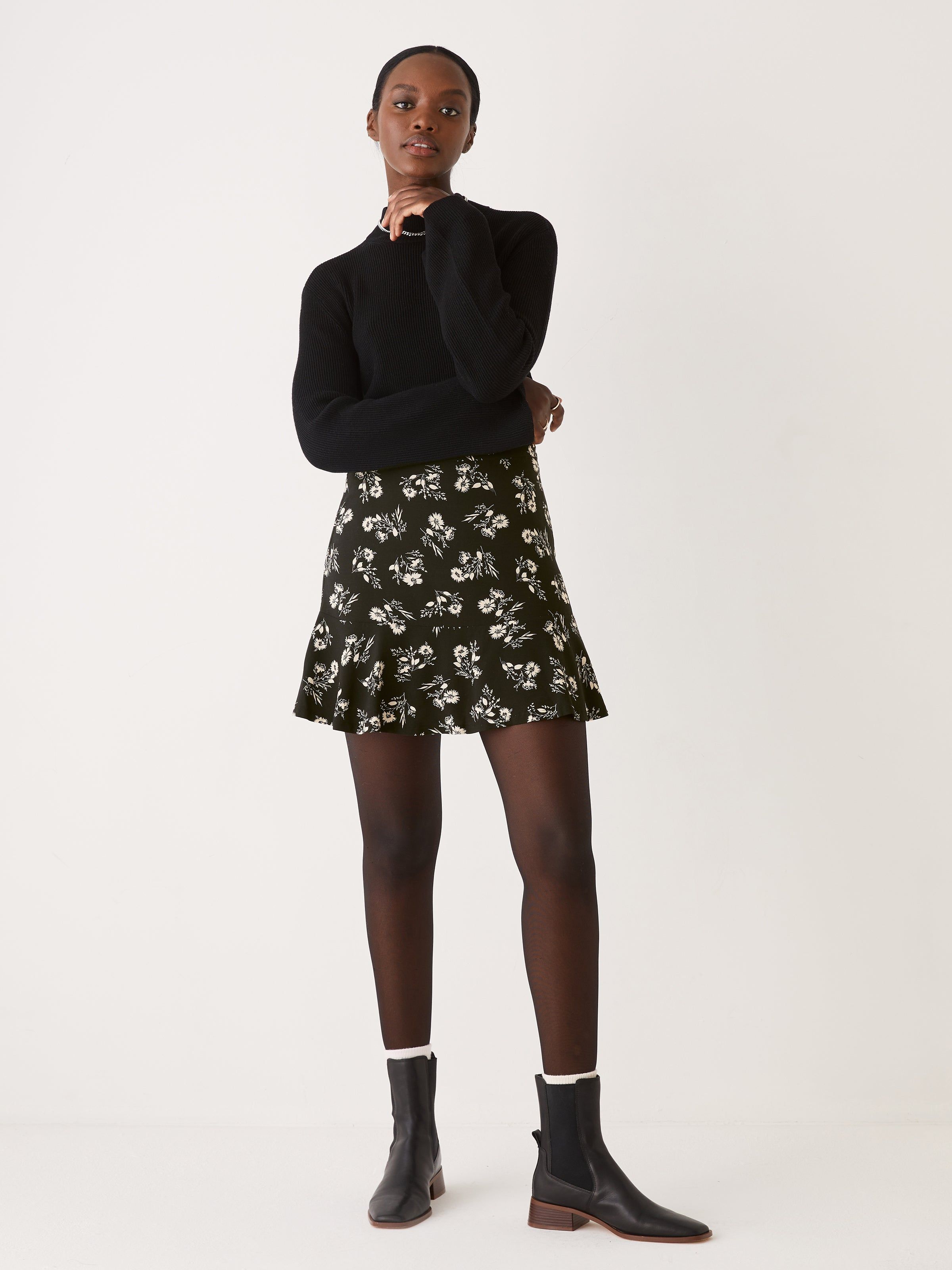 The Merino Wool Mockneck Sweater in Black sold by Frank & Oak product image thumbnail 2